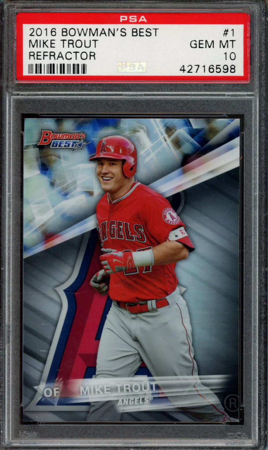 MIKE TROUT | 2016 BOWMAN'S BEST | PSA GEM MT 10