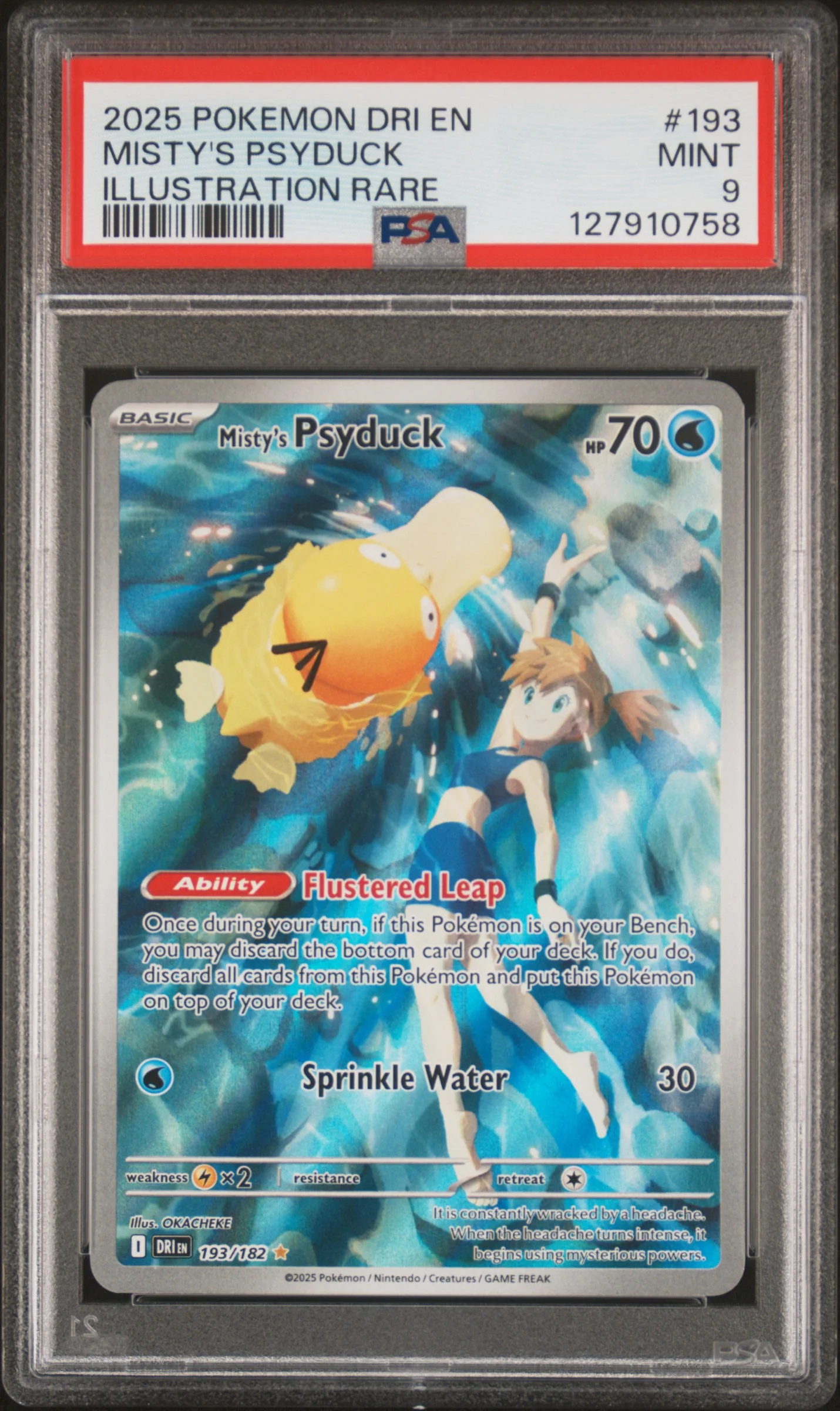 MISTY'S PSYDUCK | 2025 POKEMON DRI EN-DESTINED RIVALS 193 | ILLUSTRATION RARE | PSA MINT 9