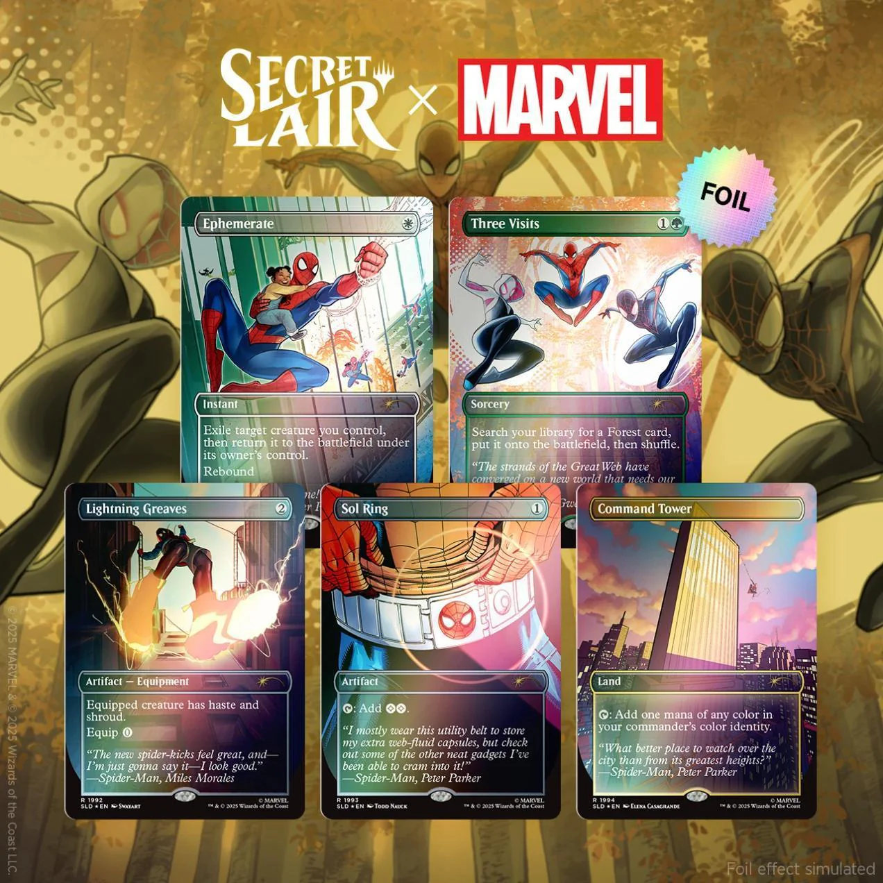 MTG Secret Lair x Marvel's Spider-Man: Heroic Deeds - Rainbow Foil Edition