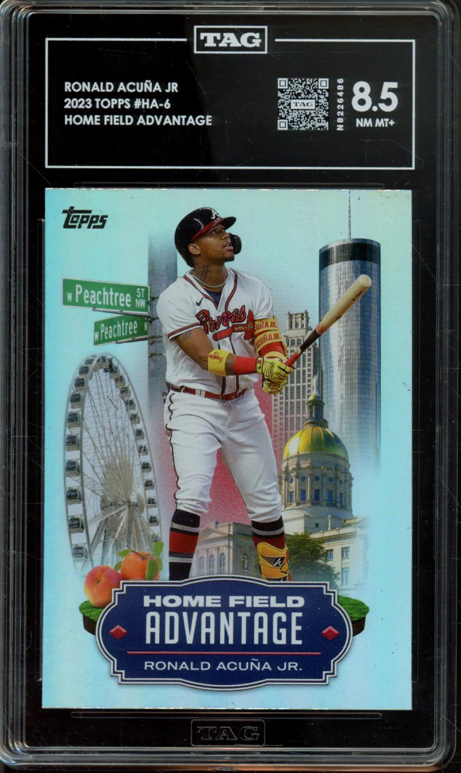 2023 TOPPS RONALD ACUNA JR #HA-6 HOME FIELD ADVANTAGE TAG 8.5