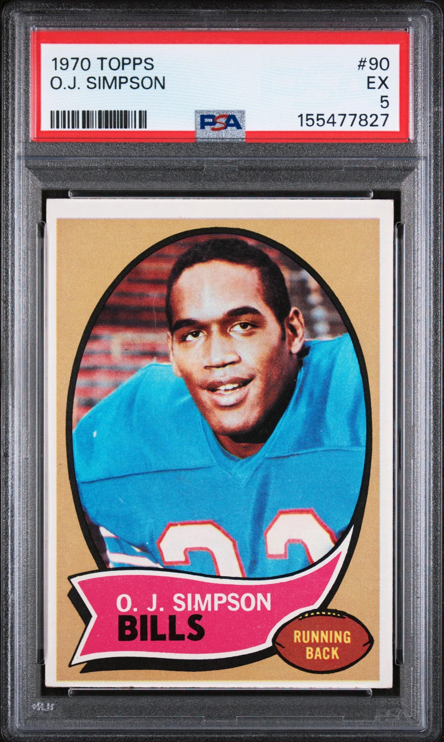 O.J. SIMPSON | 1970 TOPPS 90 | PSA EX 5