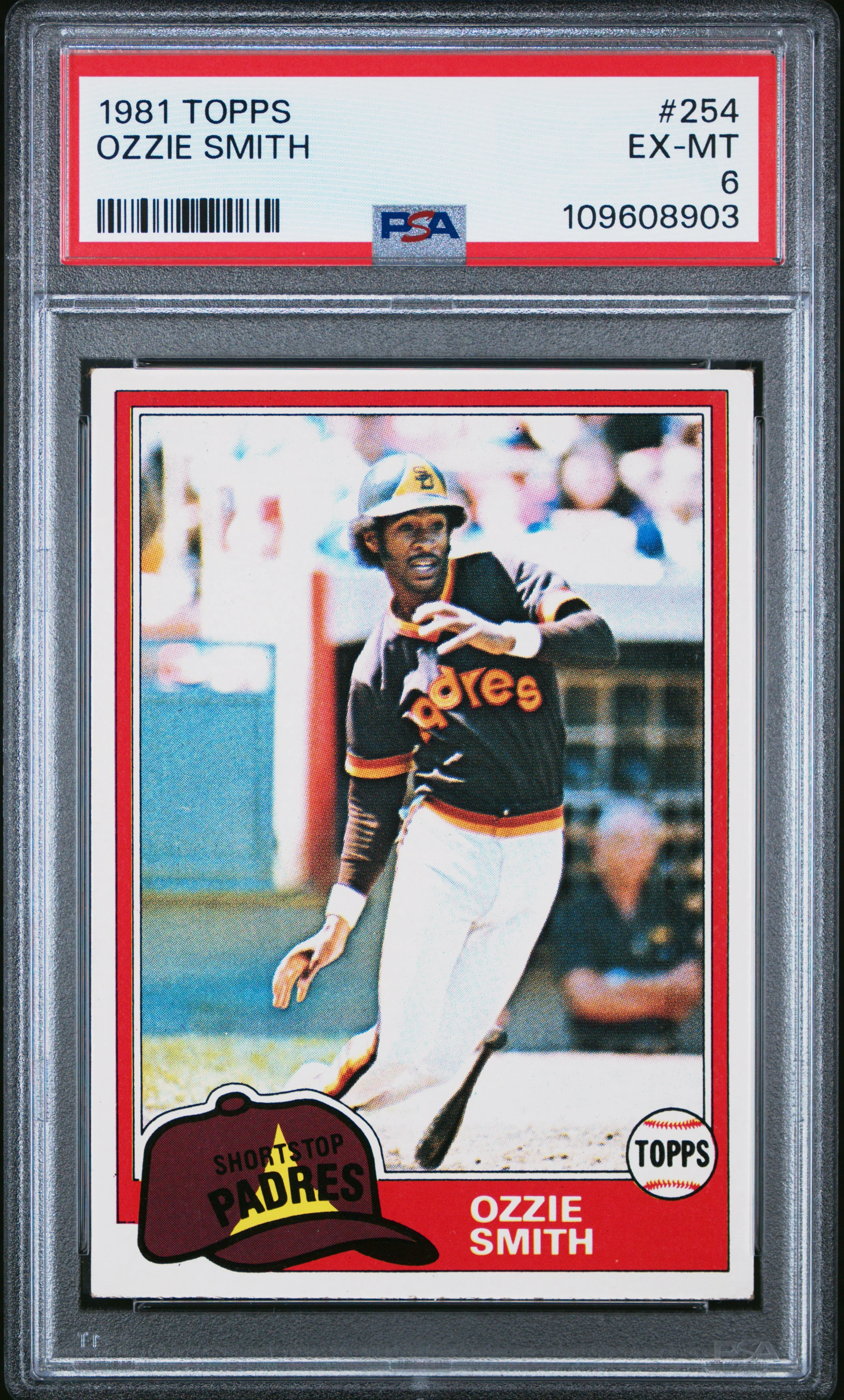 OZZIE SMITH | 1981 TOPPS 254 | PSA EX-MT 6