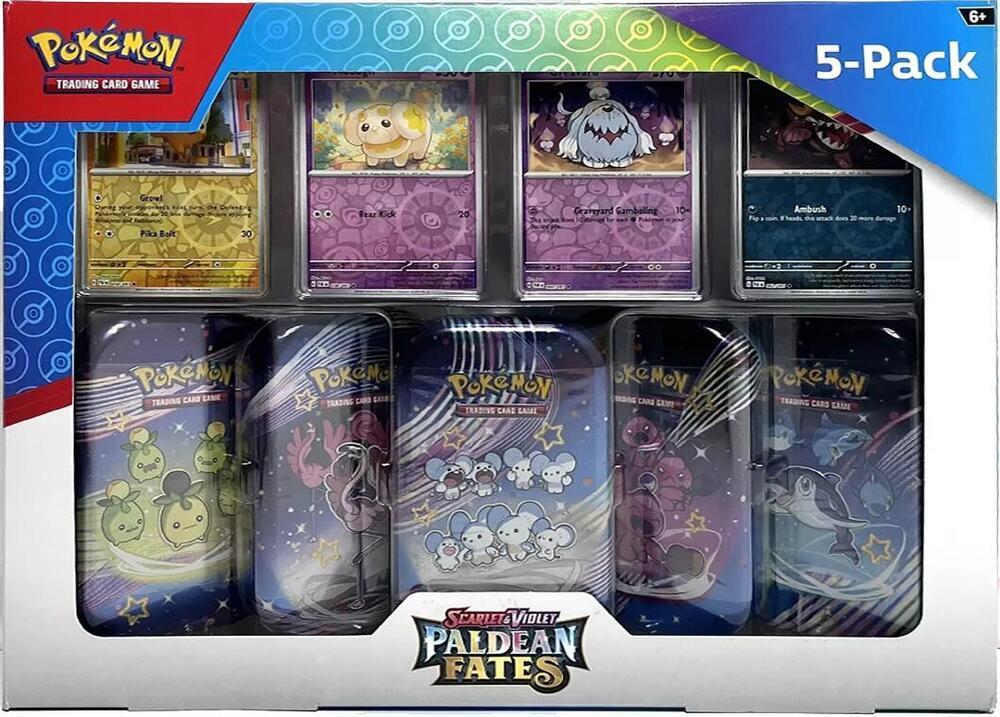 Paldean Fates Costco Pokemon Mini Tin 5-Pack