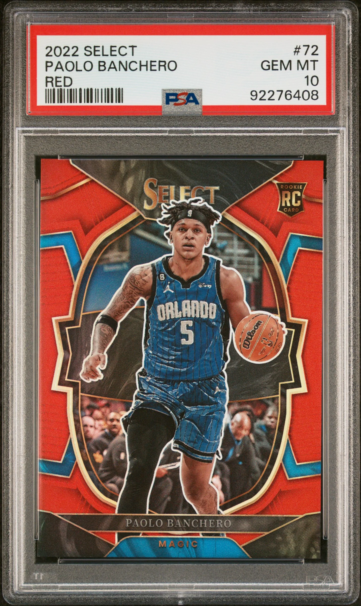 PAOLO BANCHERO | 2022 PANINI SELECT 72 | RED | PSA GEM MT 10