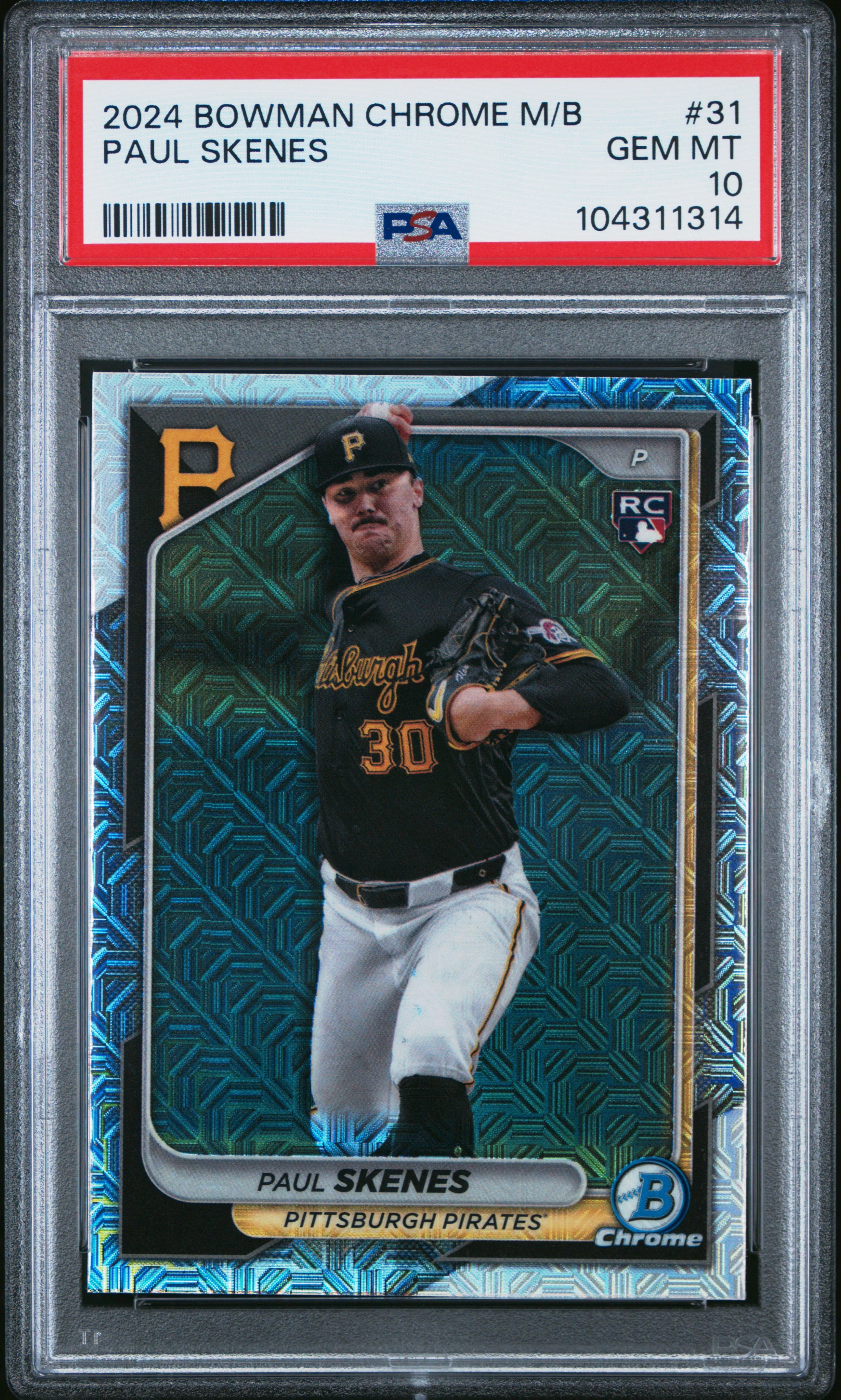 PAUL SKENES | 2024 BOWMAN CHROME MEGA BOX 31 | PSA GEM MT 10