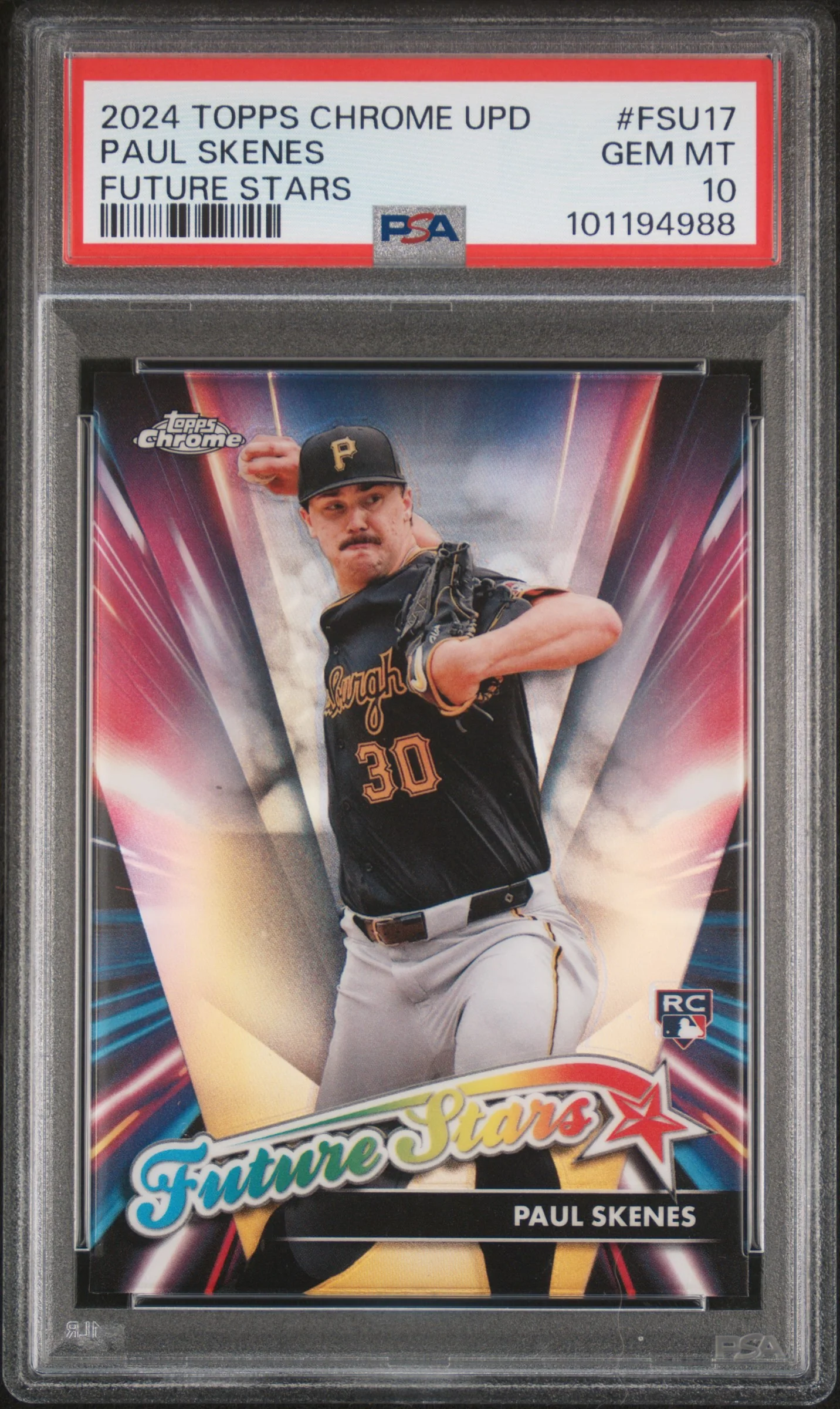 PAUL SKENES | 2024 TOPPS CHROME UPDATE FUTURE STARS FSU17 | PSA GEM MT 10