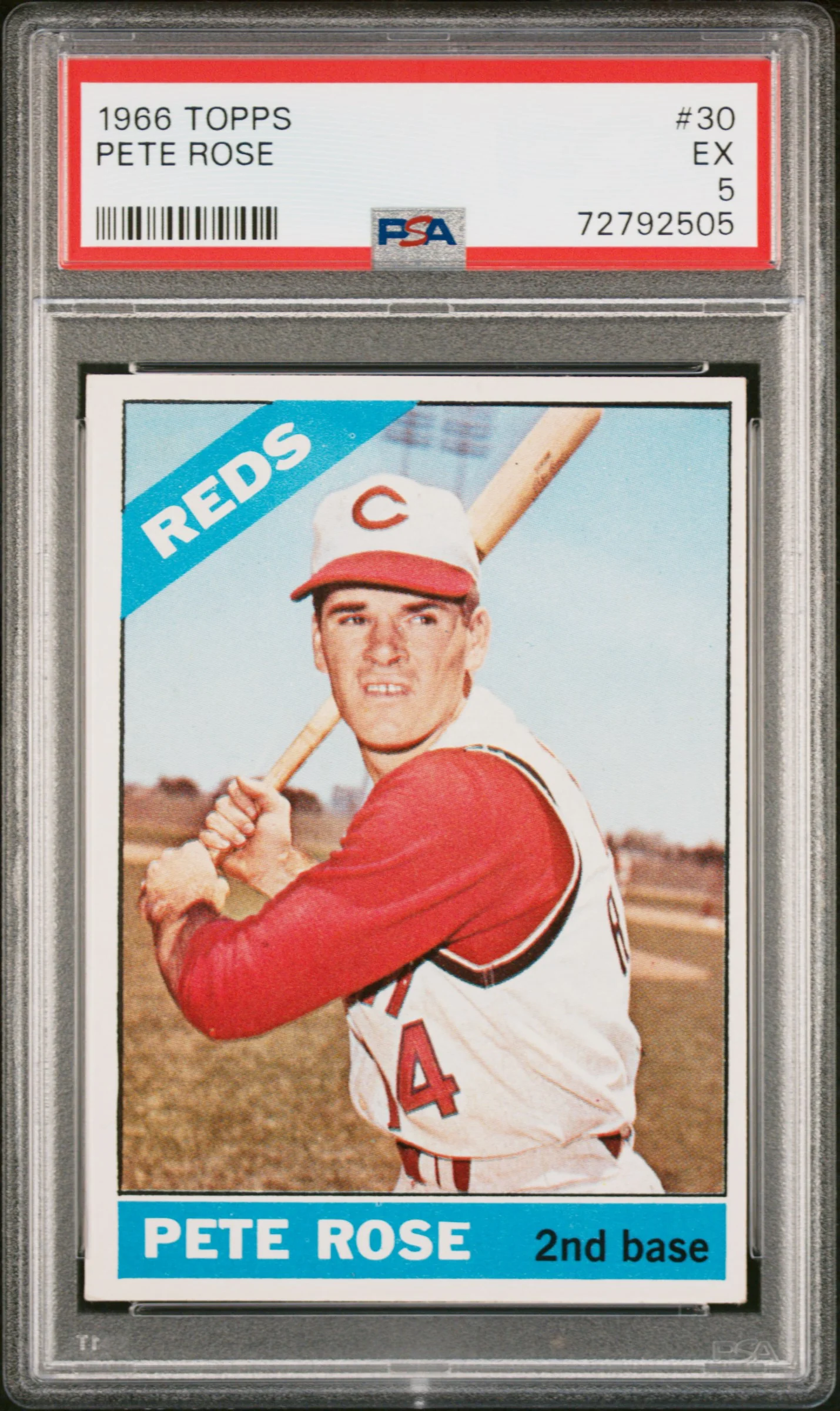 PETE ROSE | 1966 TOPPS 30 | PSA EX 5