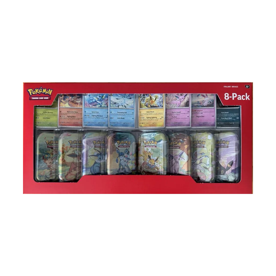 Prismatic Evolutions Costco Mini Pokemon Tin 8 Pack