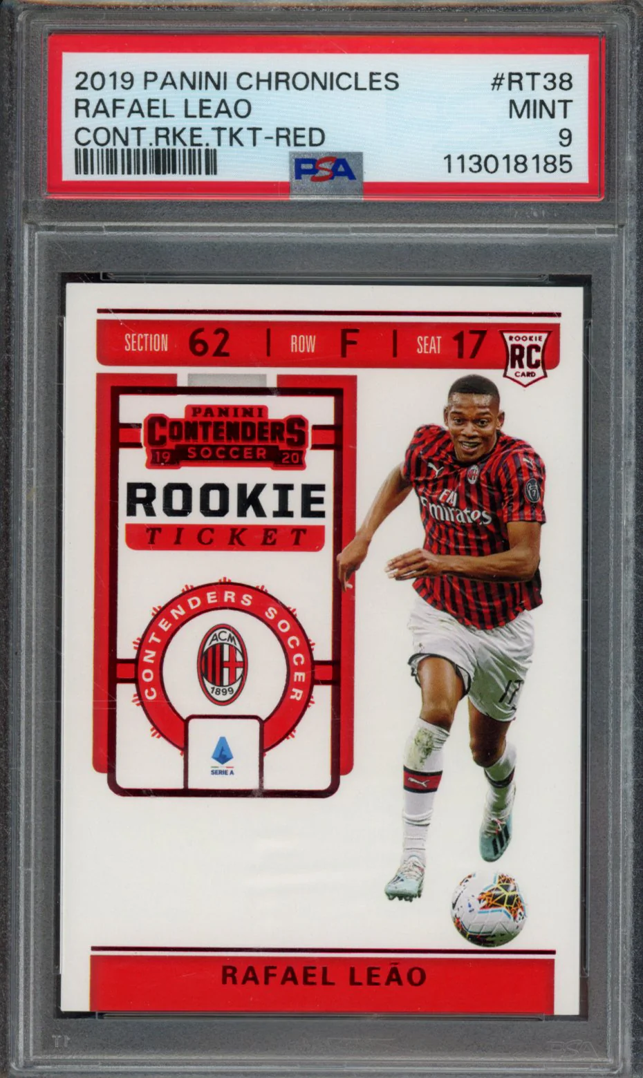 RAFAEL LEAO | 2019 PANINI CHRONICLES CONTENDERS ROOKIE TICKET | PSA MINT 9