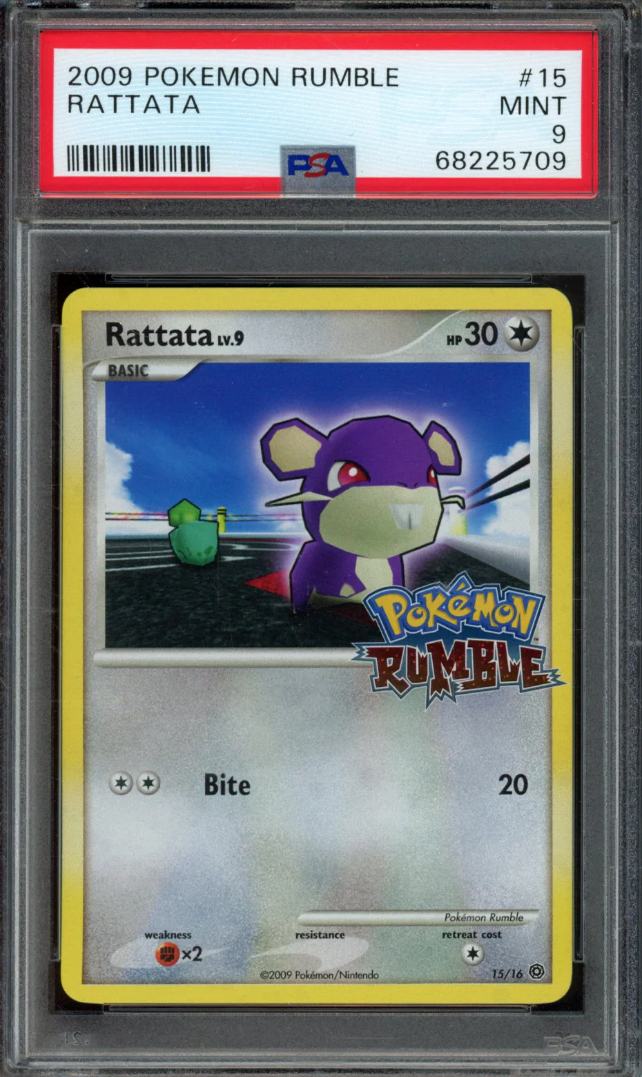 RATTATA | 2009 POKEMON RUMBLE | PSA MINT 9