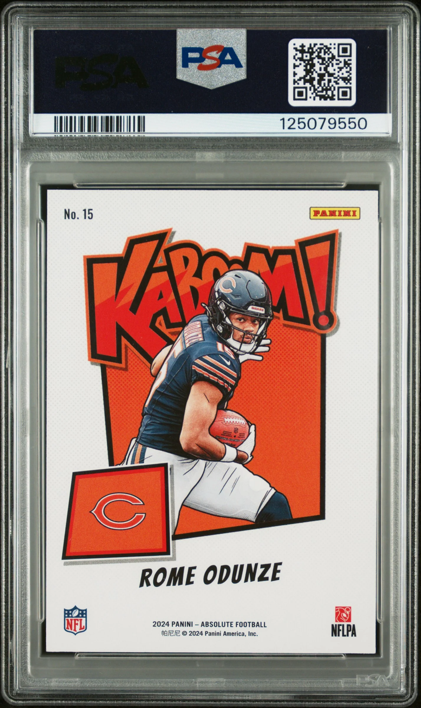 ROME ODUNZE | 2024 PANINI ABSOLUTE KABOOM! HORIZONTAL 15 | PSA MINT 9 - Image 2