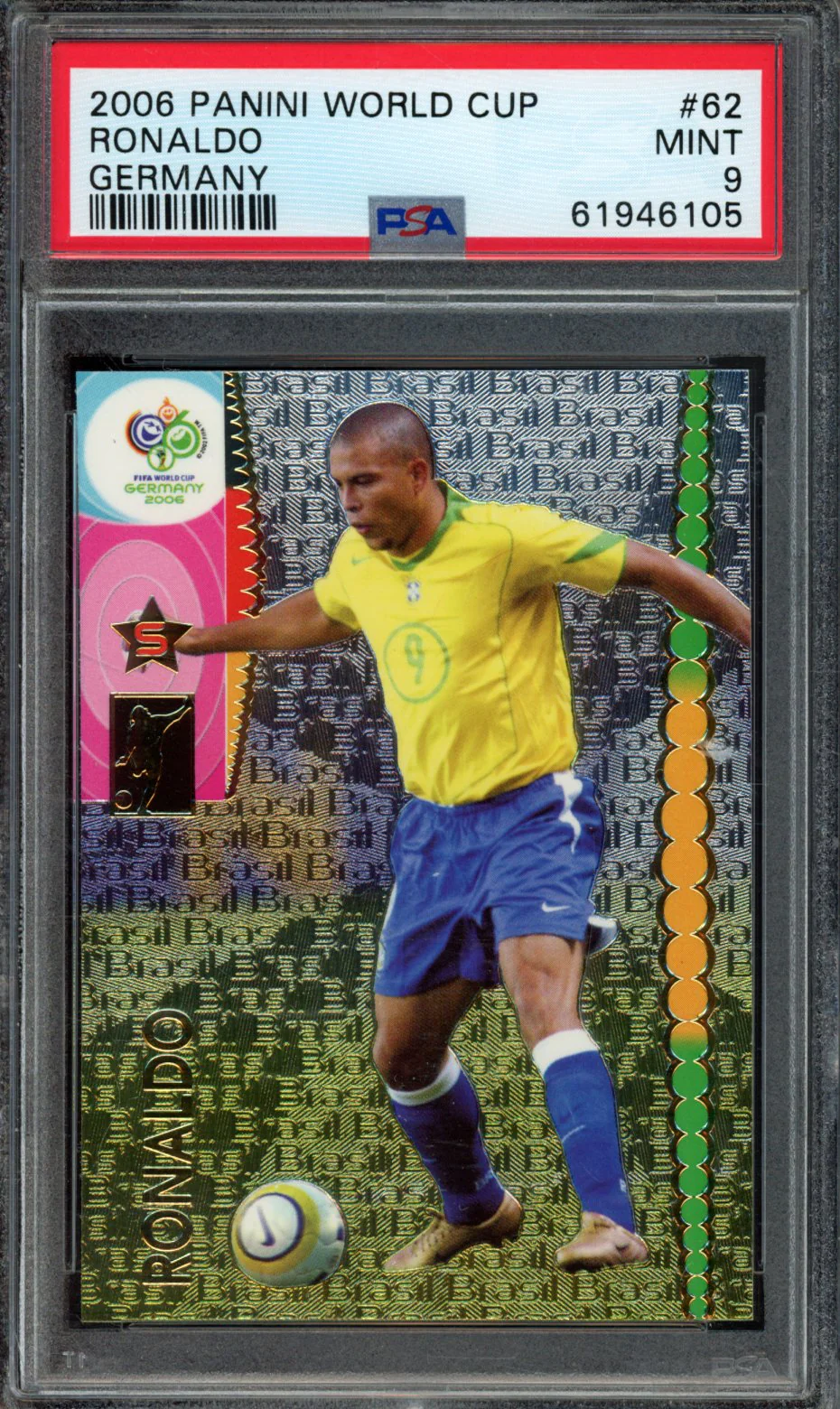 RONALDO | 2006 PANINI WORLD CUP GERMANY | PSA MINT 9