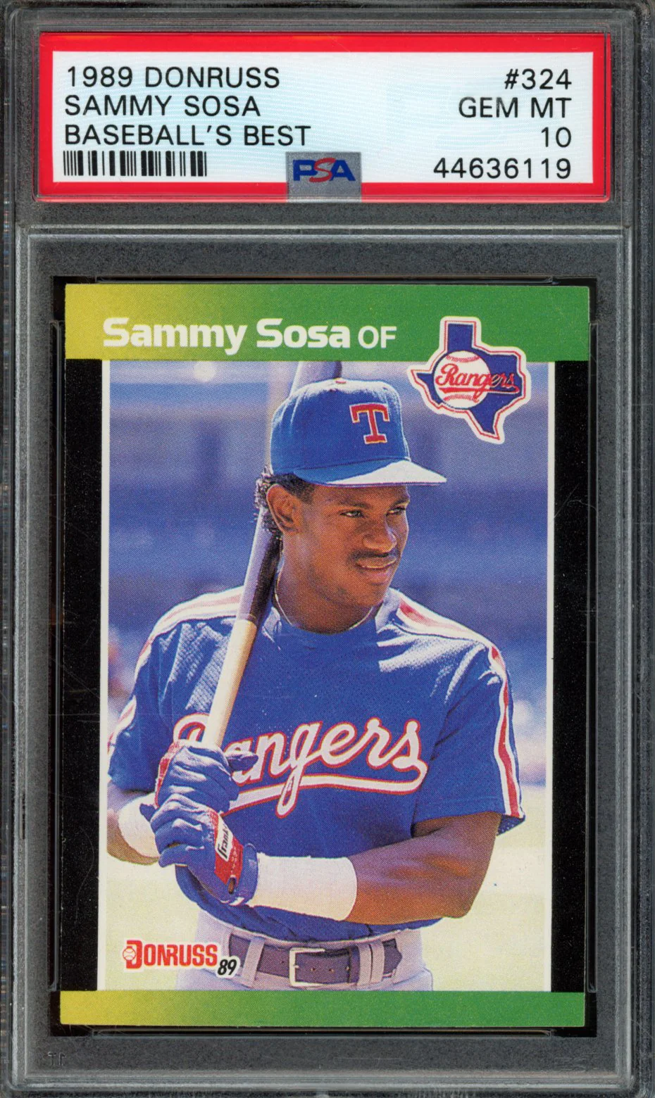SAMMY SOSA | 1989 DONRUSS BASEBALL'S BEST | PSA GEM MT 10