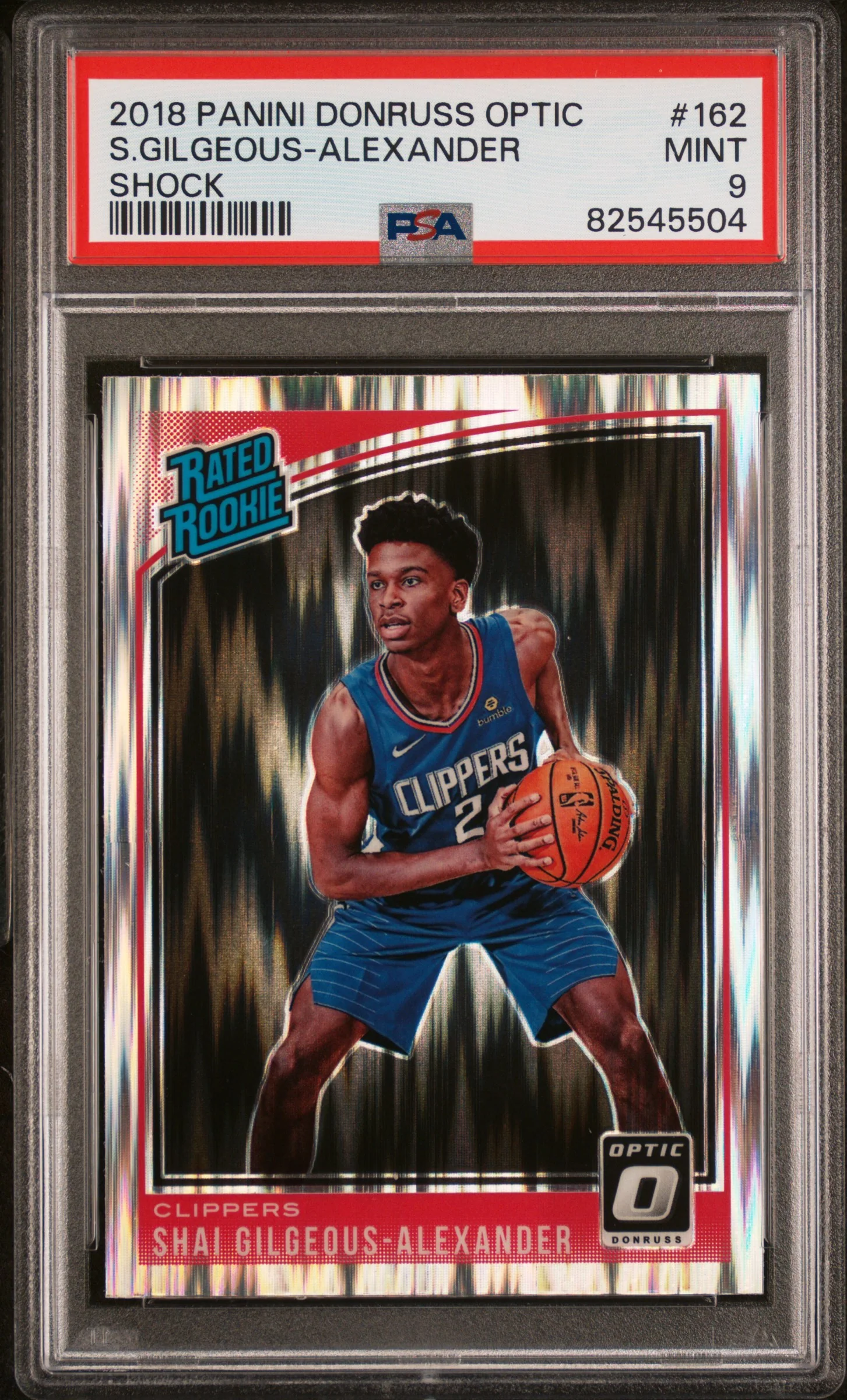 S.GILGEOUS-ALEXANDER | 2018 PANINI DONRUSS OPTIC 162 | SHOCK | PSA MINT 9