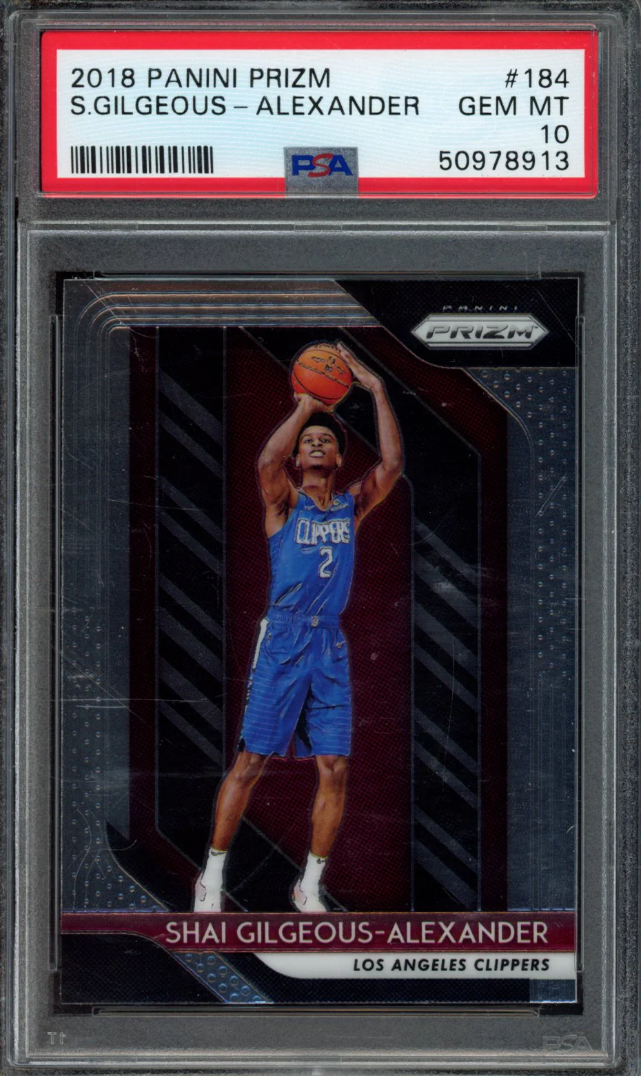 S.GILGEOUS-ALEXANDER | 2018 PANINI PRIZM | PSA GEM MT 10