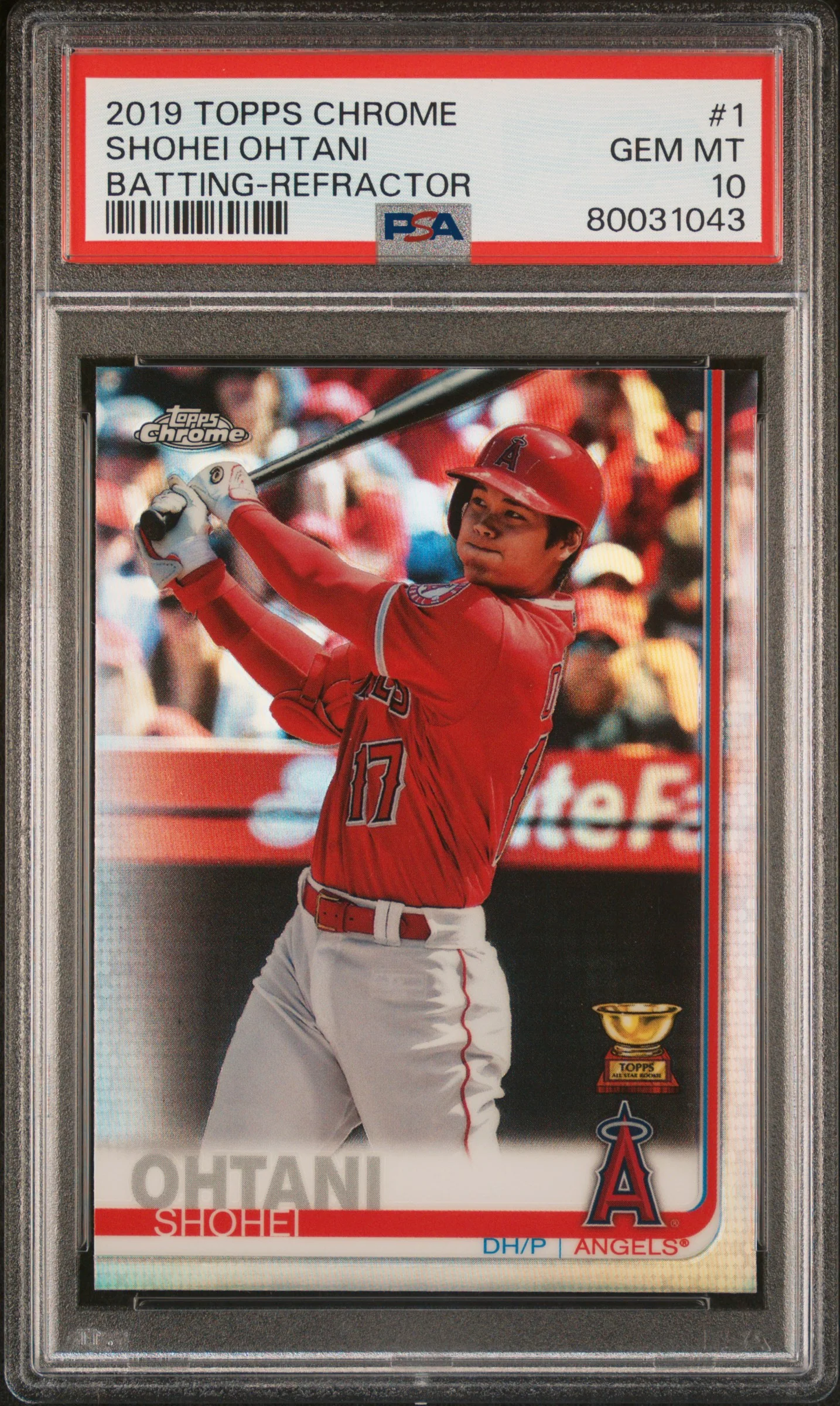 SHOHEI OHTANI | 2019 TOPPS CHROME 1 | REFRACTOR | PSA GEM MT 10