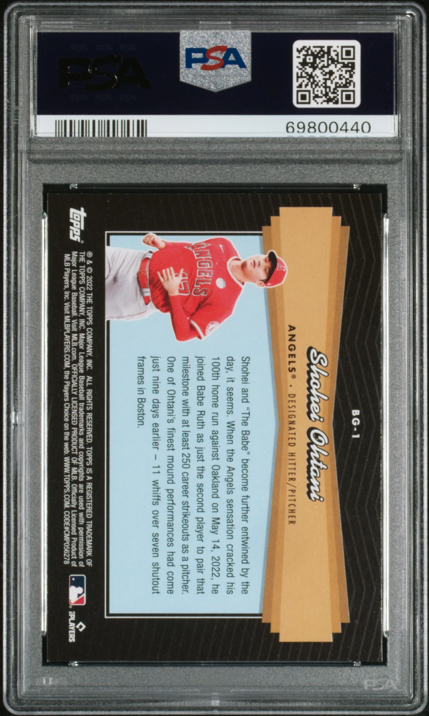 SHOHEI OHTANI | 2022 TOPPS UPDATE BLACK GOLD BG1 | BLACK GOLD | PSA GEM MT 10 - Image 2