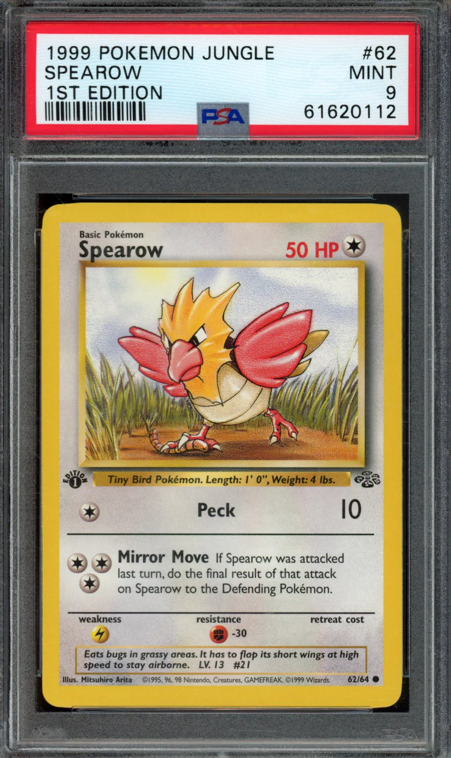 SPEAROW | 1999 POKEMON JUNGLE | PSA MINT 9