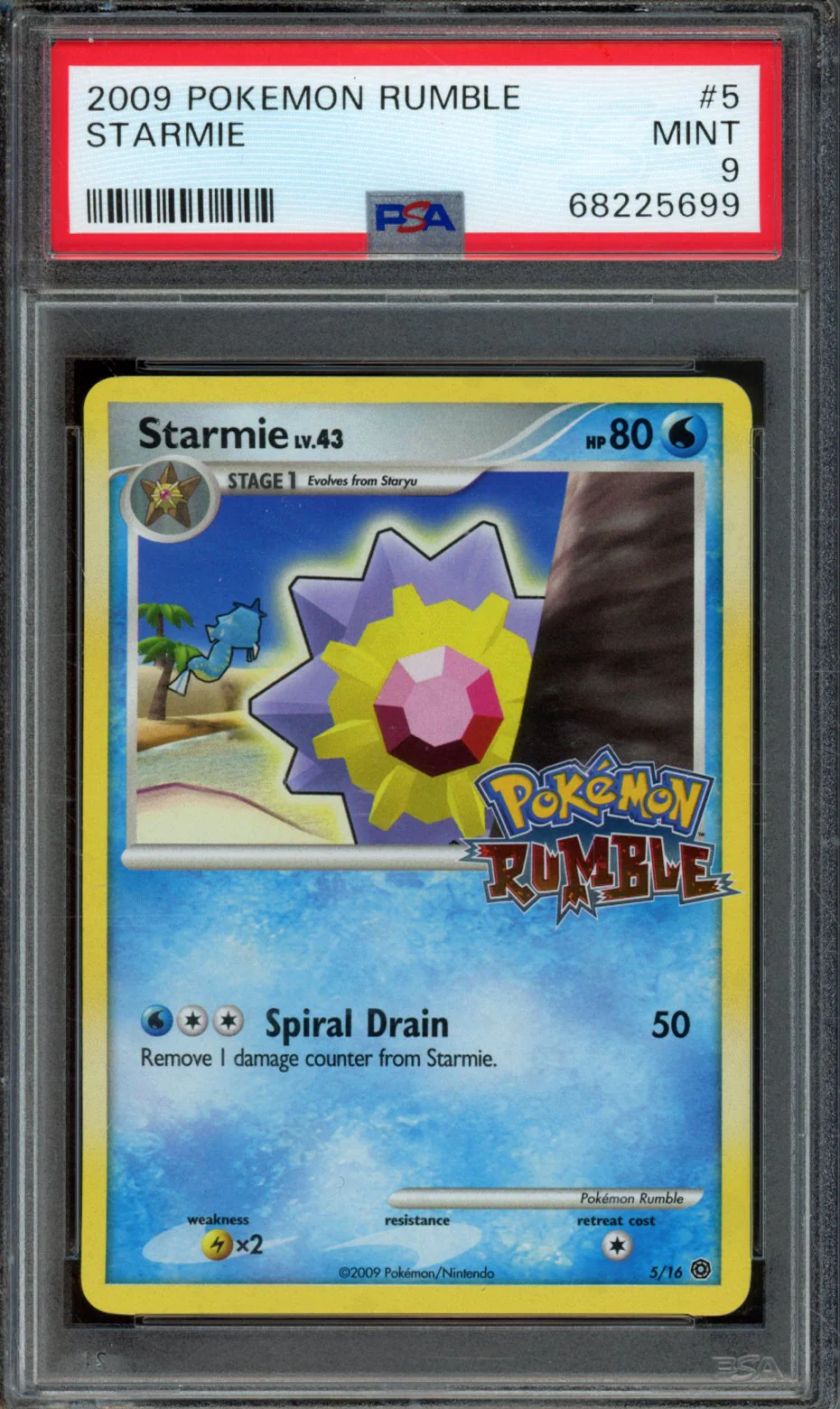 STARMIE | 2009 POKEMON RUMBLE | PSA MINT 9