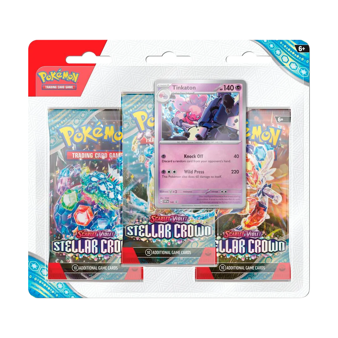 Stellar Crown 3 Pack Pokemon Blister