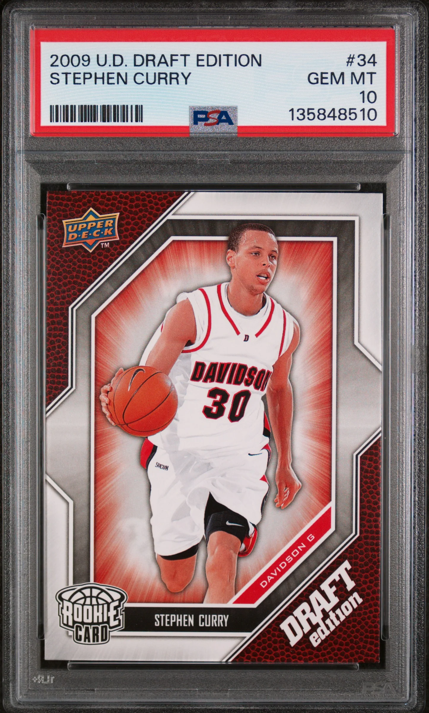 STEPHEN CURRY | 2009 UPPER DECK DRAFT EDITION 34 | PSA GEM MT 10