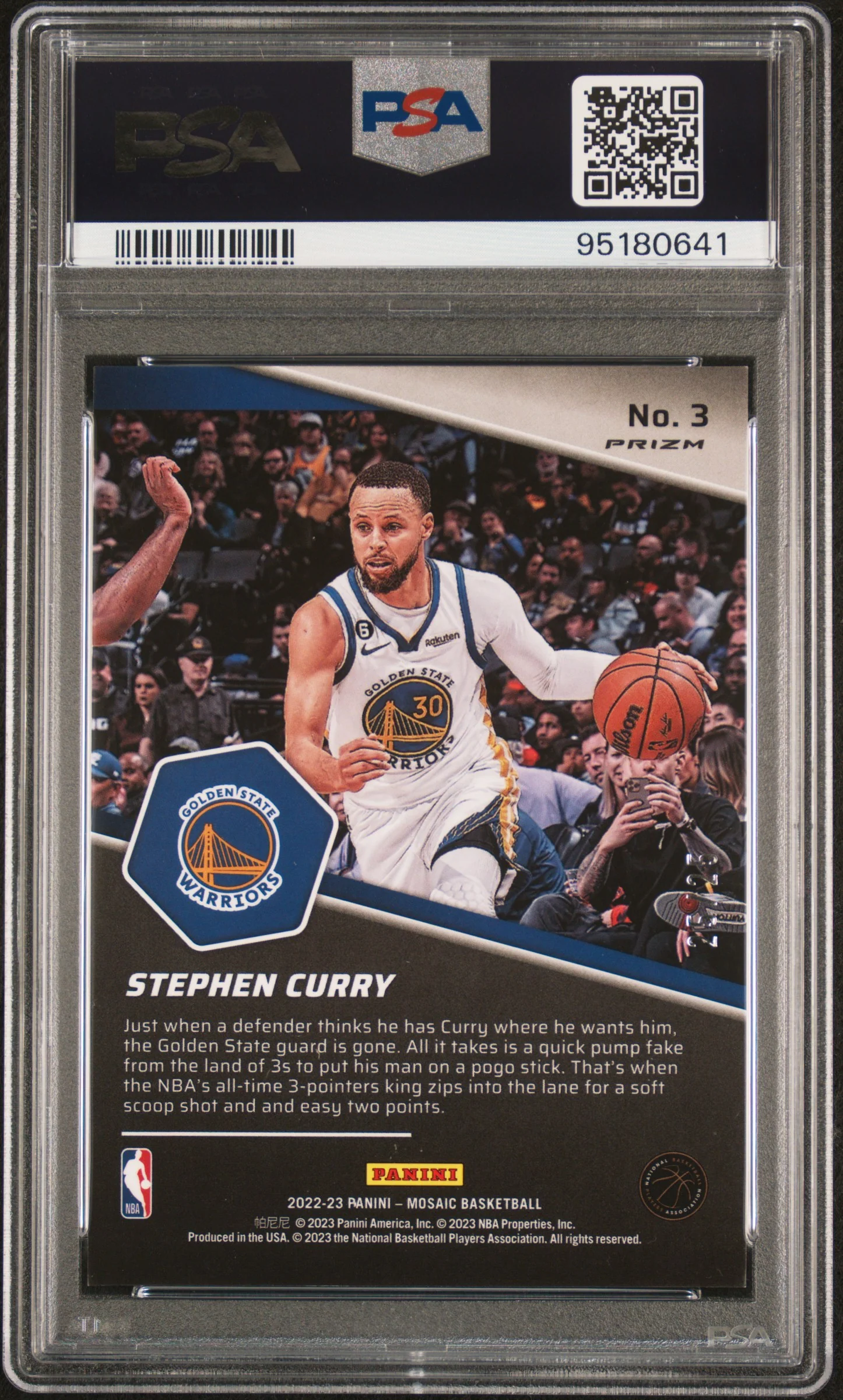 STEPHEN CURRY | 2022 PANINI MOSAIC BREAKAWAY 3 | BREAKAWAY-WHITE | PSA GEM MT 10 - Image 2