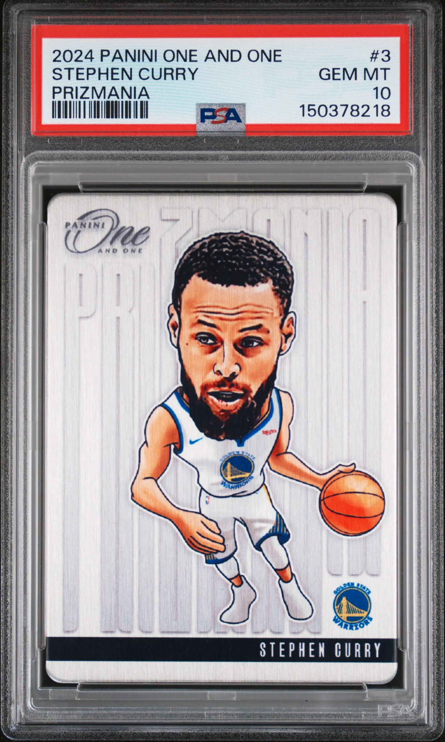 STEPHEN CURRY | 2024 PANINI ONE AND ONE PRIZMANIA 3 | PSA GEM MT 10