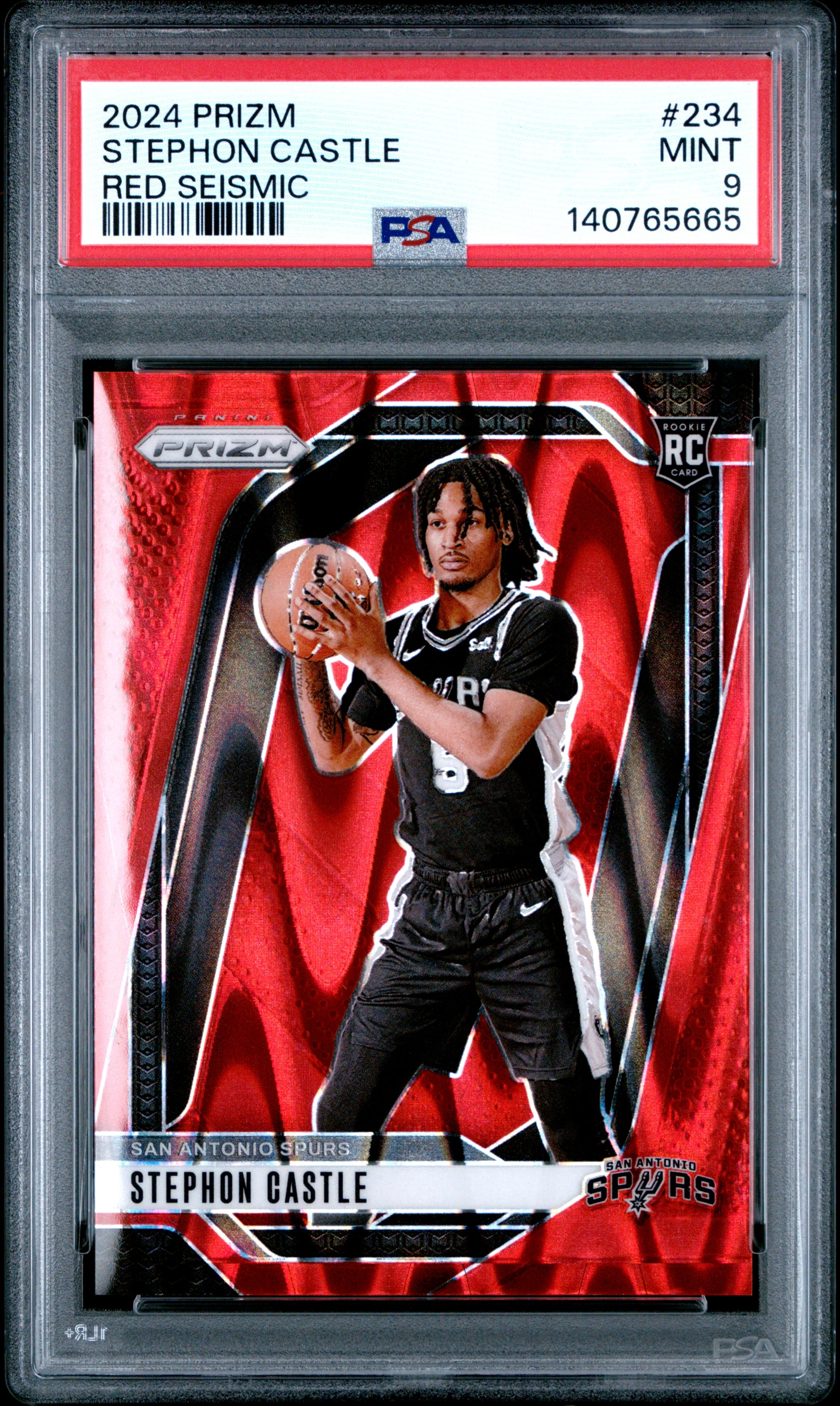 STEPHON CASTLE | 2024 PANINI PRIZM 234 | RED SEISMIC | PSA MINT 9