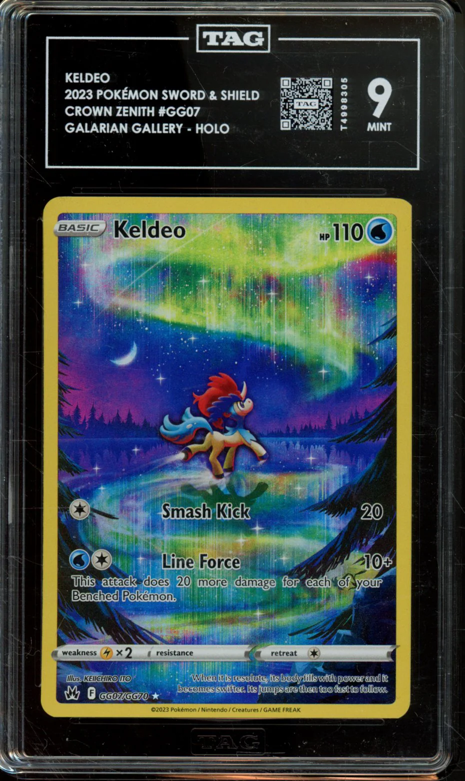 2023 POKEMON CROWN ZENITH KELDEO GG07 TAG 9