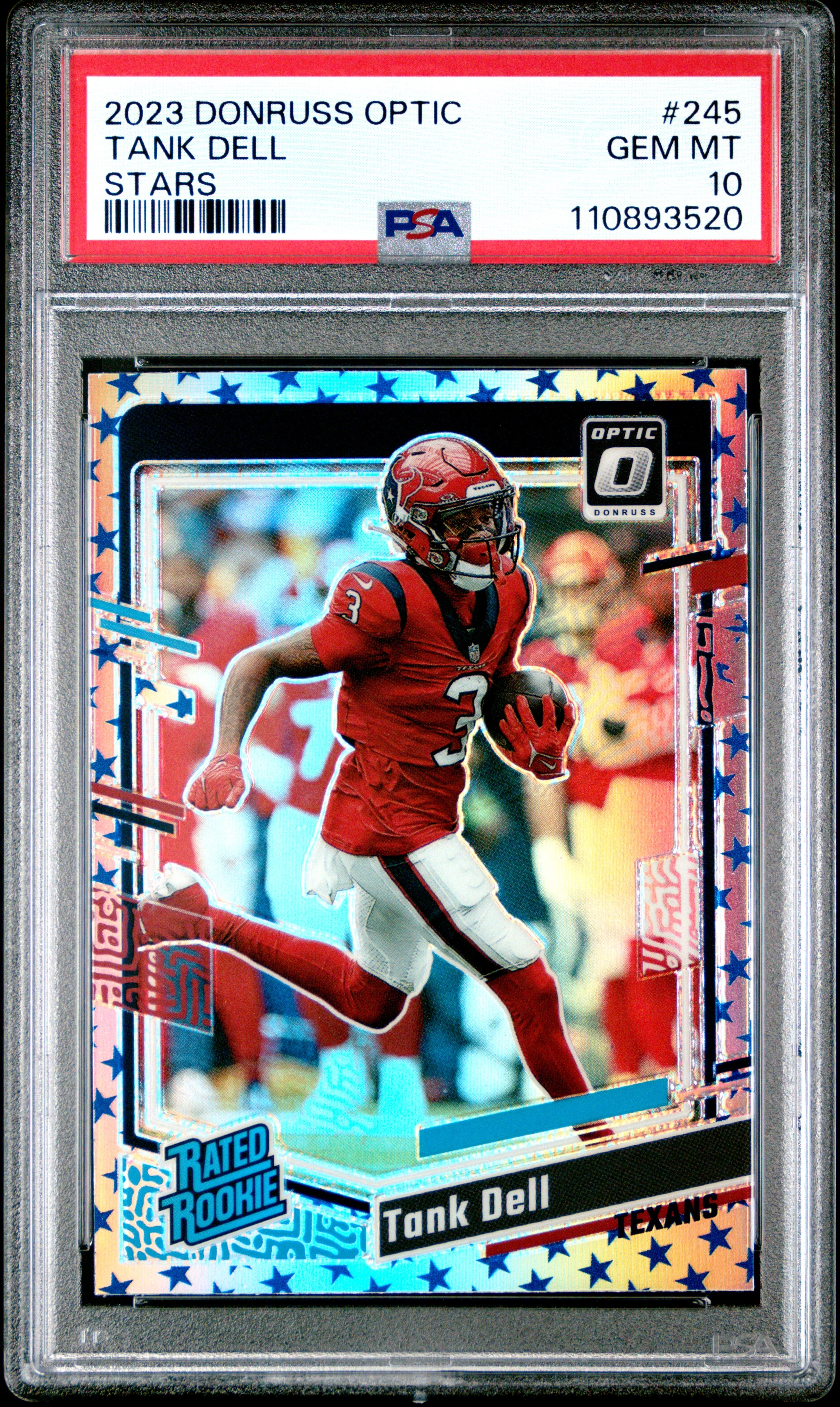 TANK DELL | 2023 PANINI DONRUSS OPTIC 245 | STARS | PSA GEM MT 10