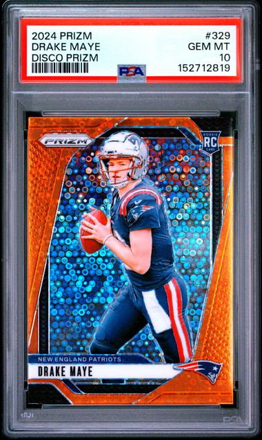2024 PANINI PRIZM #329 DRAKE MAYE DISCO PRIZM PSA 10