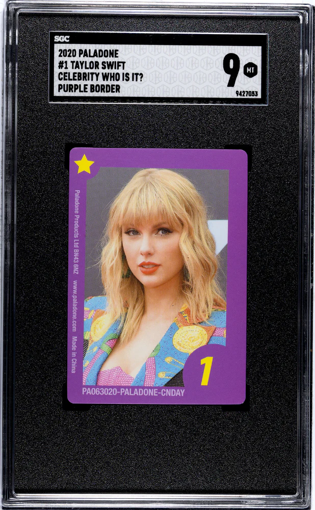 TAYLOR SWIFT #1 2020 PALADONE CELEBRITY WHO IS IT? PURPLE BORDER SGC 9 MT