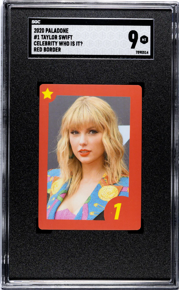 TAYLOR SWIFT #1 2020 PALADONE CELEBRITY WHO IS IT? RED BORDER SGC 9 MT