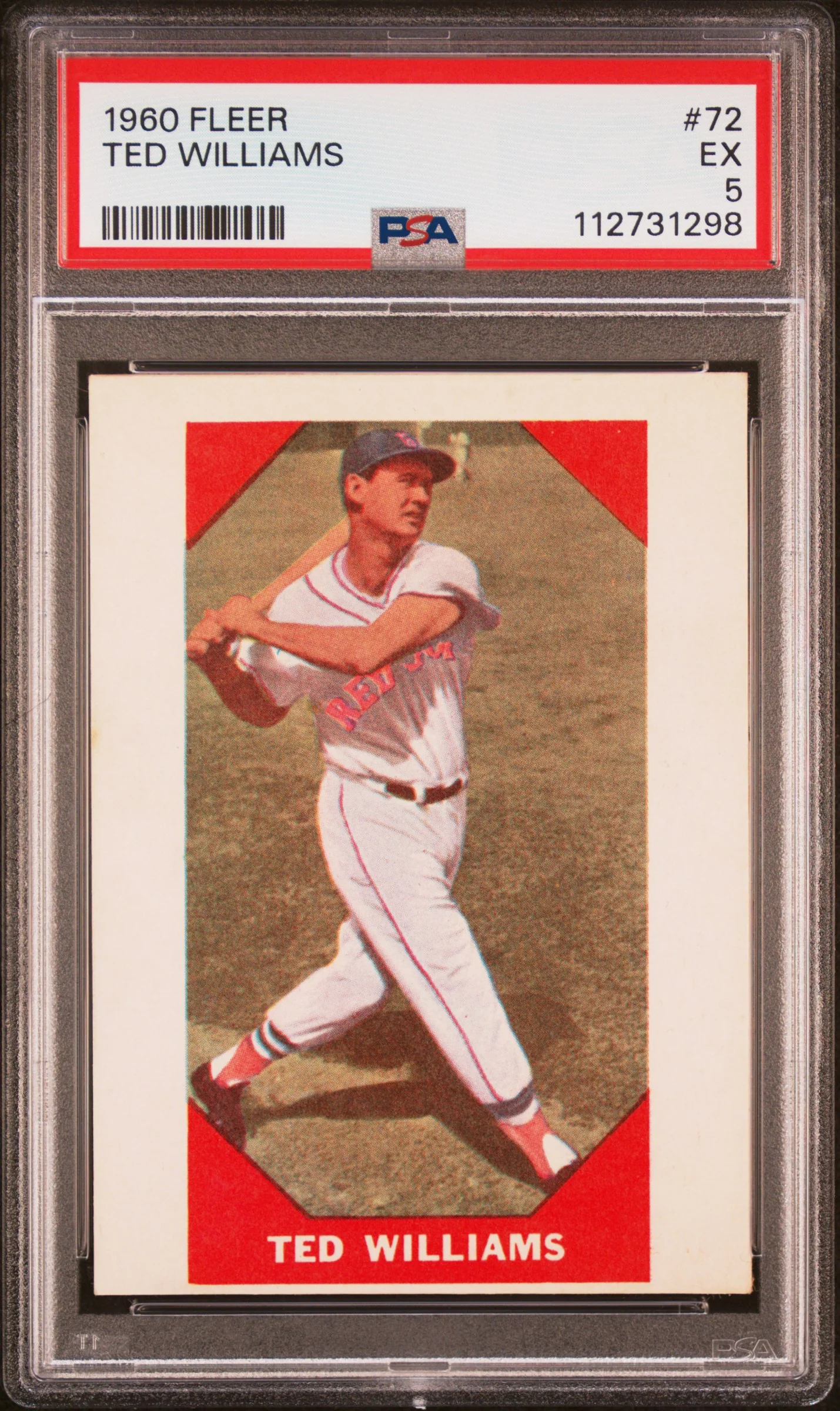 TED WILLIAMS | 1960 FLEER 72 | PSA EX 5