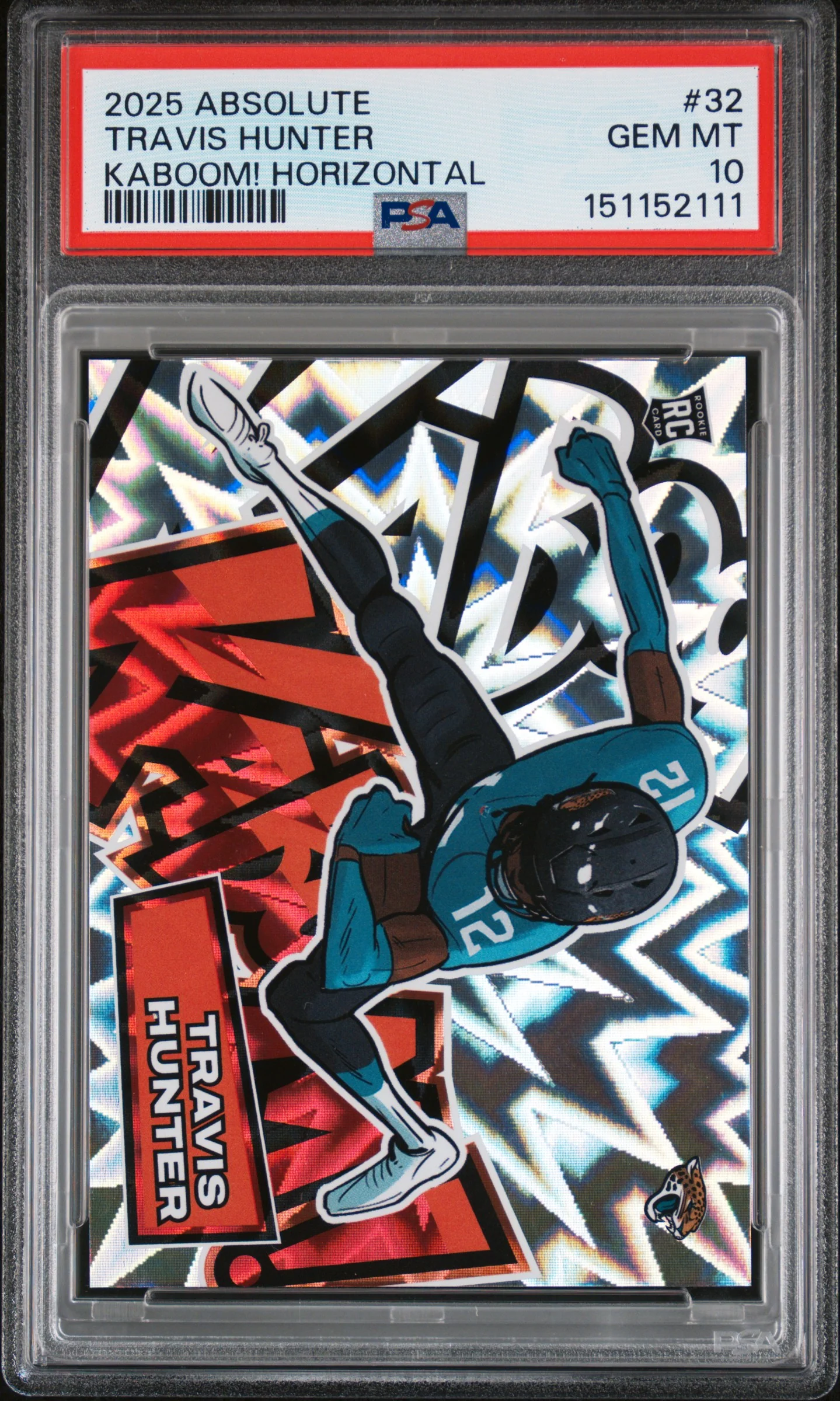 TRAVIS HUNTER | 2025 PANINI ABSOLUTE KABOOM! HORIZONTAL 32 | PSA GEM MT 10