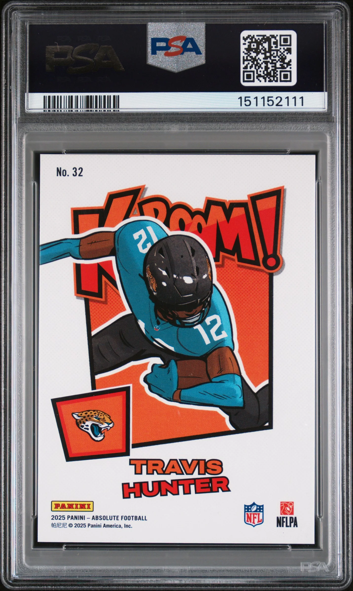 TRAVIS HUNTER | 2025 PANINI ABSOLUTE KABOOM! HORIZONTAL 32 | PSA GEM MT 10 - Image 2