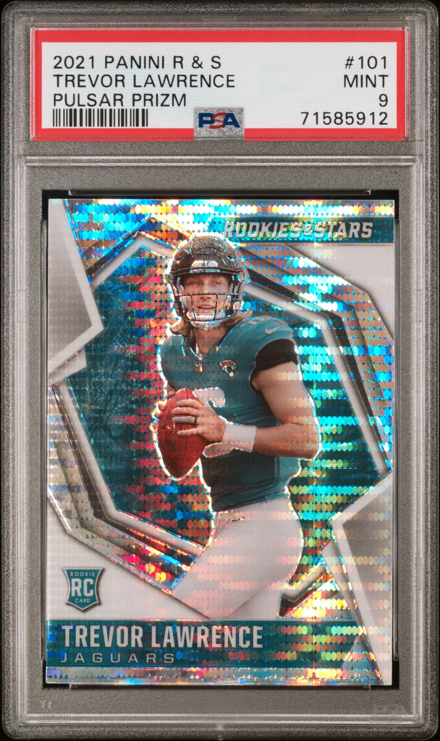 TREVOR LAWRENCE | 2021 PANINI ROOKIES & STARS 101 | PULSAR PRIZM | PSA MINT 9