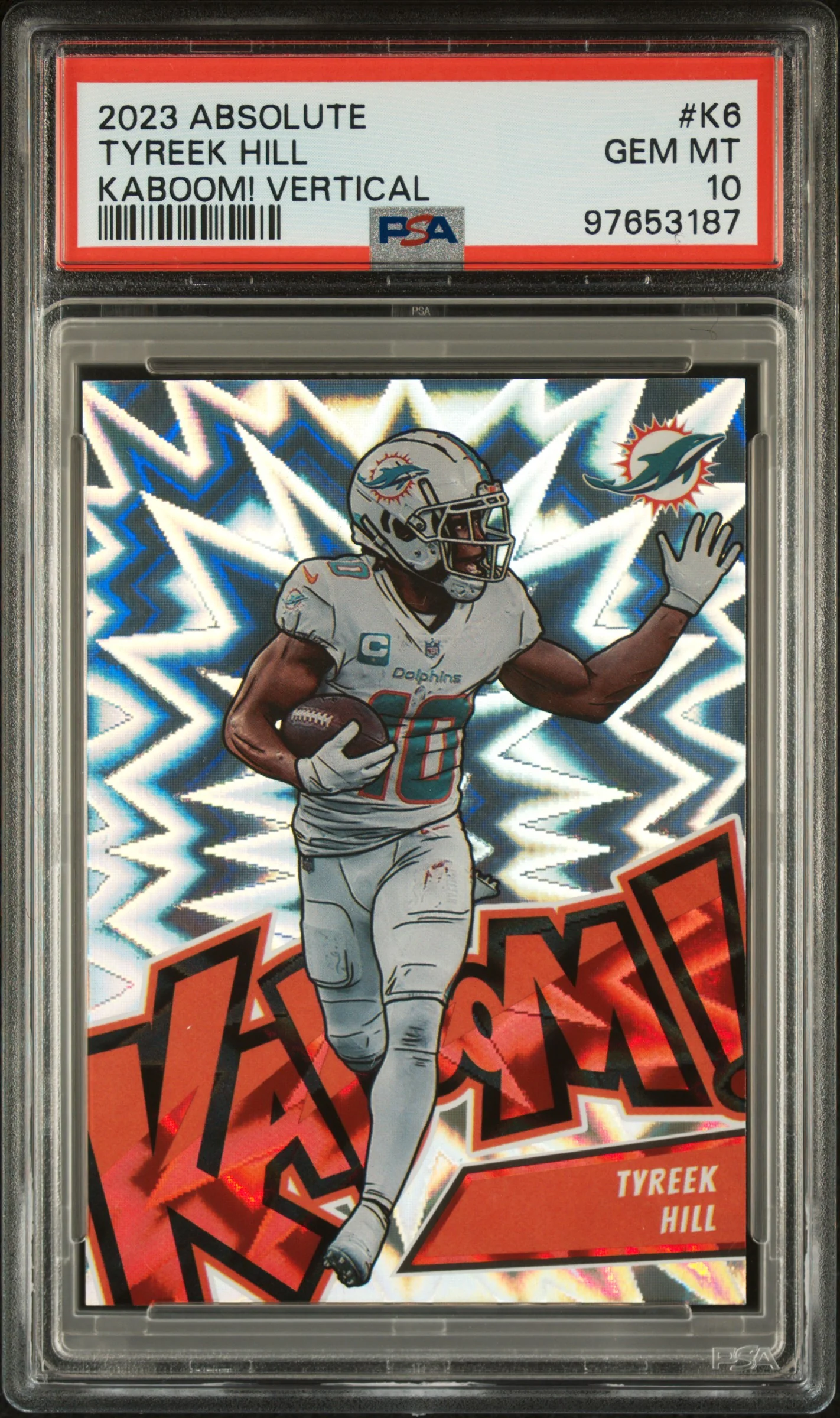 TYREEK HILL | 2023 PANINI ABSOLUTE KABOOM! VERTICAL K6 | PSA GEM MT 10
