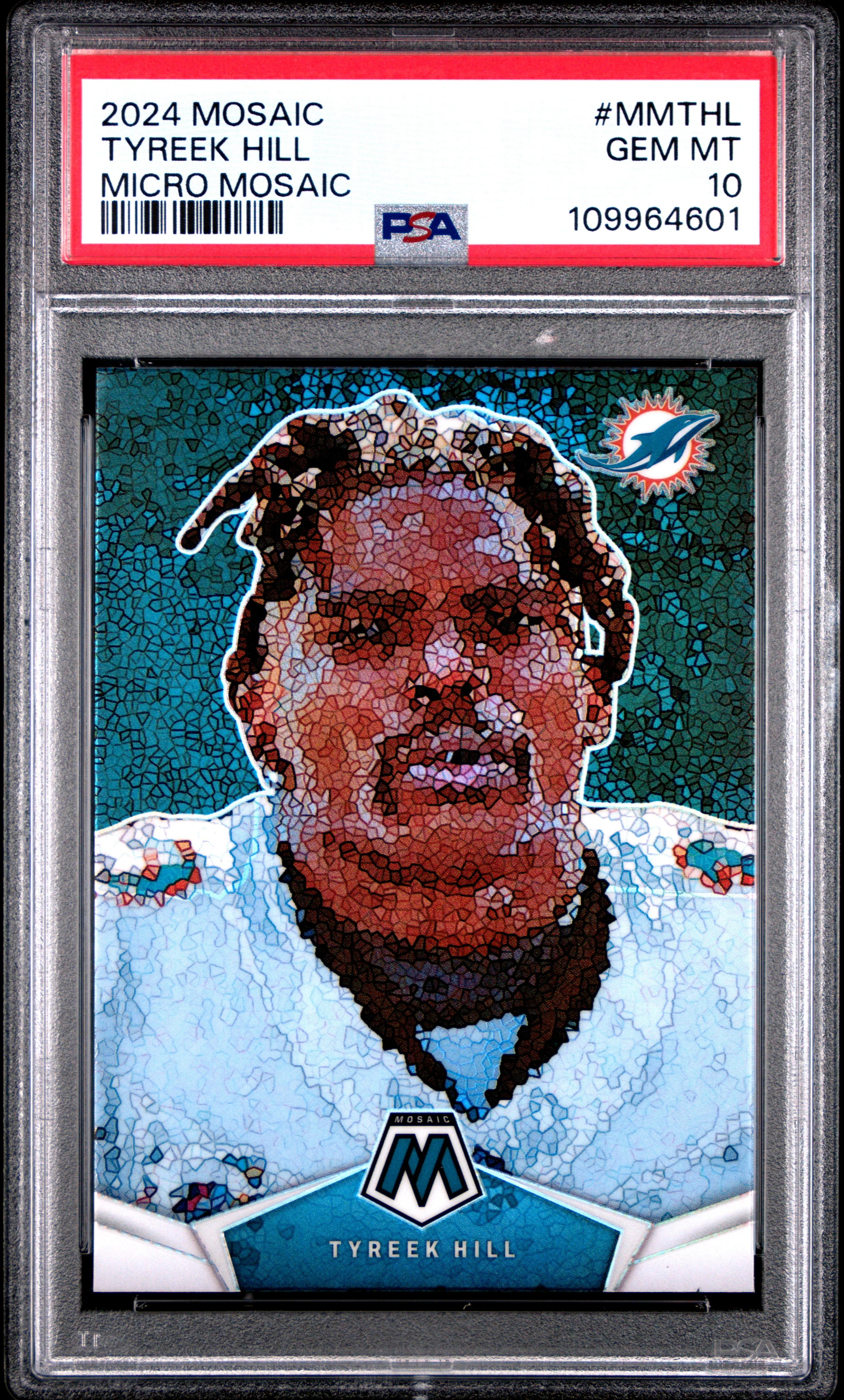 TYREEK HILL | 2024 PANINI MOSAIC MICRO MOSAIC MMTHL | PSA GEM MT 10
