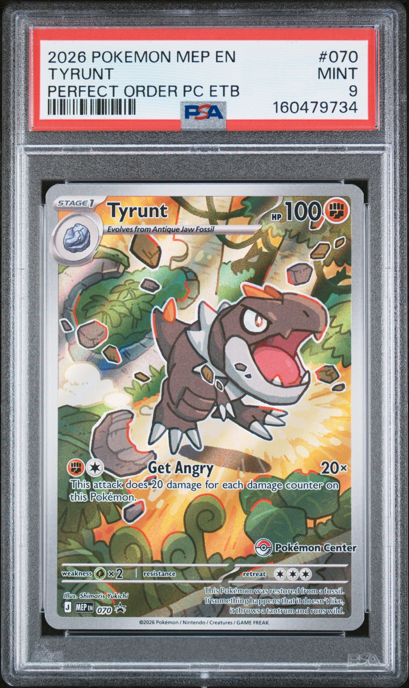 TYRUNT | 2026 POKEMON MEP EN-ME BLACK STAR PROMO 070 | PERFECT ORDER PC ETB | PSA MINT 9