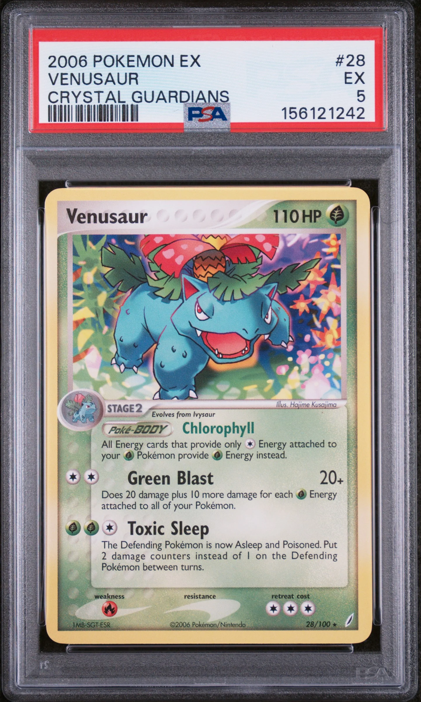 VENUSAUR | 2006 POKEMON EX CRYSTAL GUARDIANS 28 | CRYSTAL GUARDIANS | PSA EX 5
