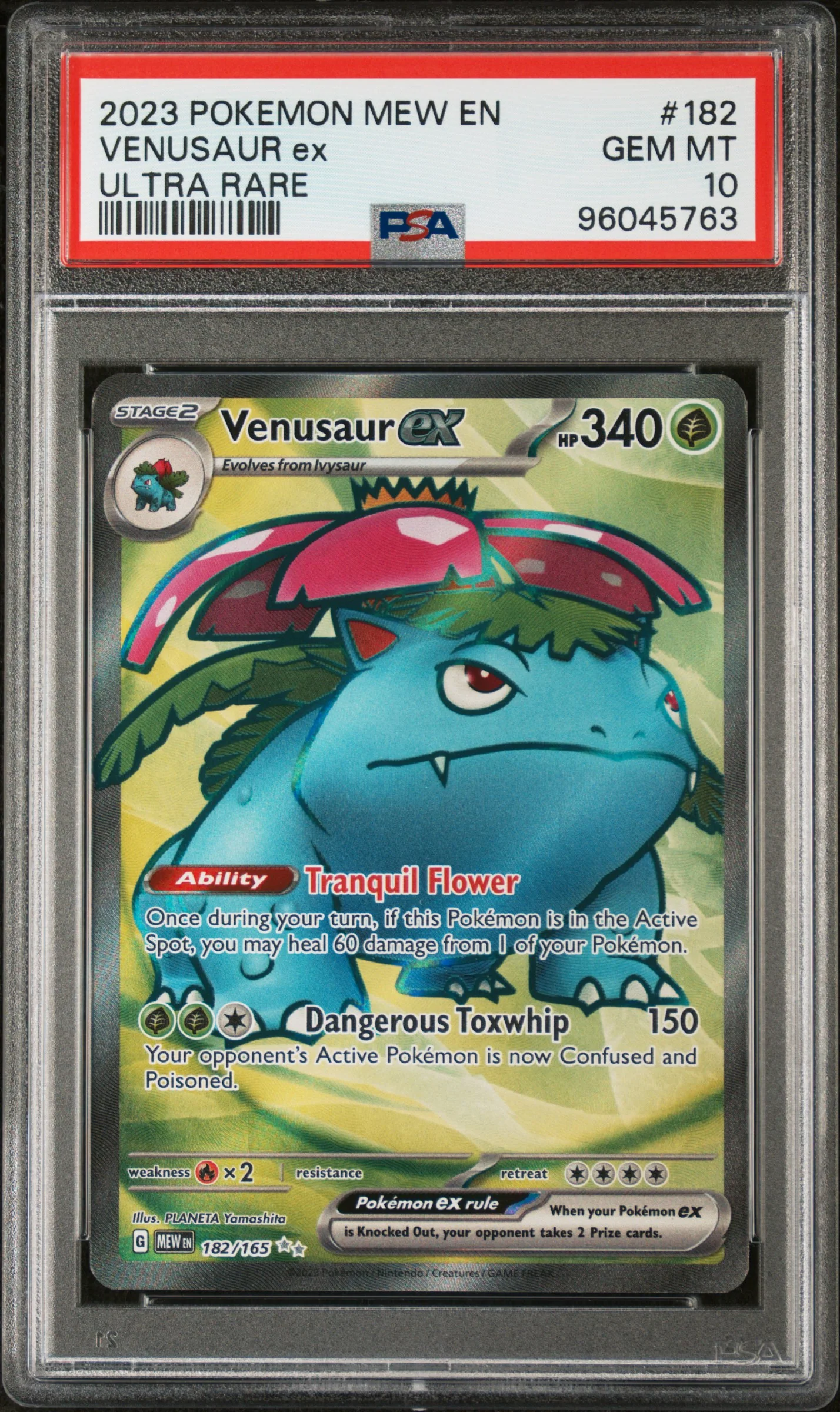 VENUSAUR ex | 2023 POKEMON MEW EN-151 182 | ULTRA RARE | PSA GEM MT 10