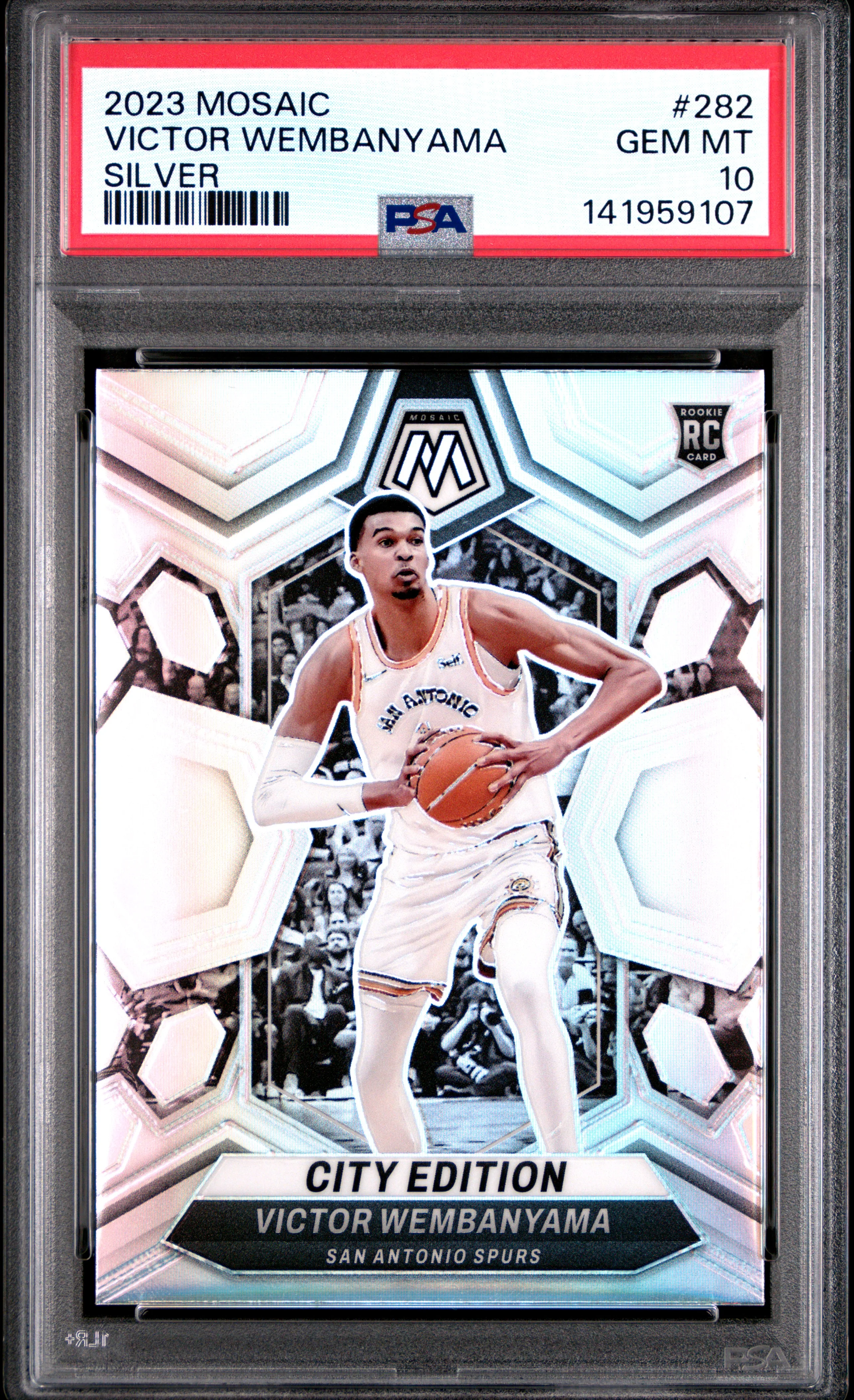 VICTOR WEMBANYAMA | 2023 PANINI MOSAIC 282 | SILVER | PSA GEM MT 10