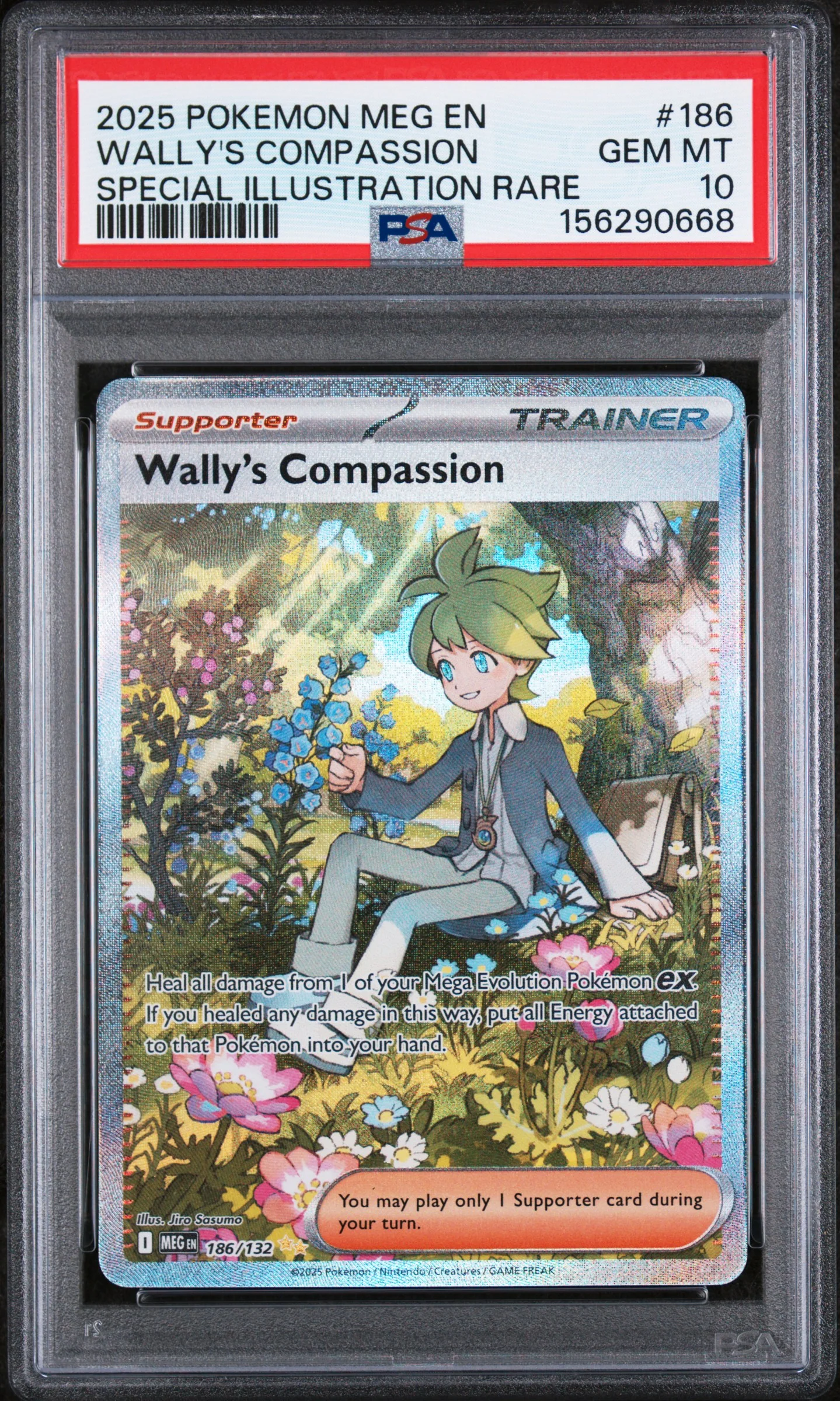 WALLY'S COMPASSION | 2025 POKEMON MEG EN-MEGA EVOLUTION 186 | SPECIAL ILLUSTRATION RARE | PSA GEM MT 10