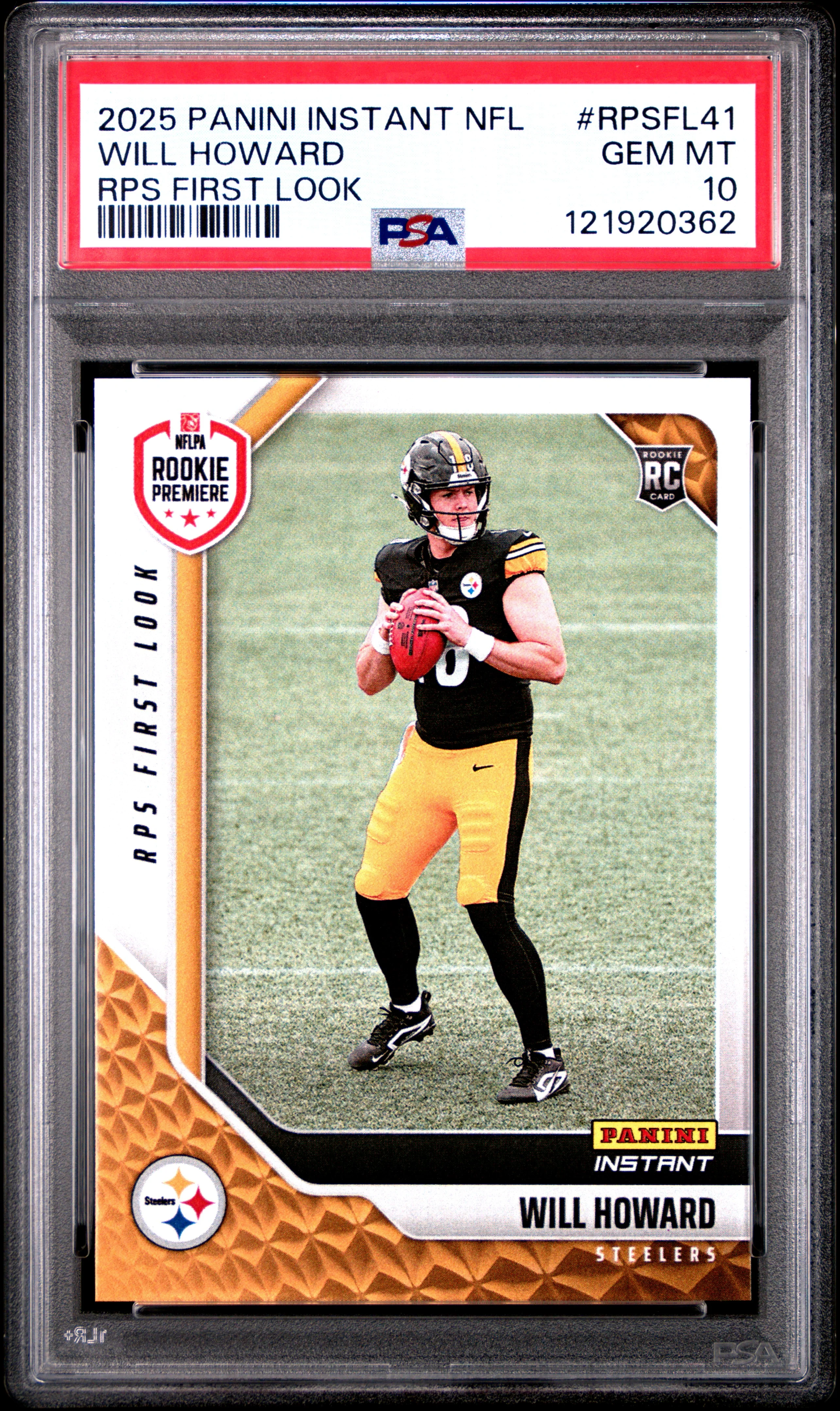 WILL HOWARD | 2025 PANINI INSTANT NFL RPS FIRST LOOK RPSFL41 | PSA GEM MT 10