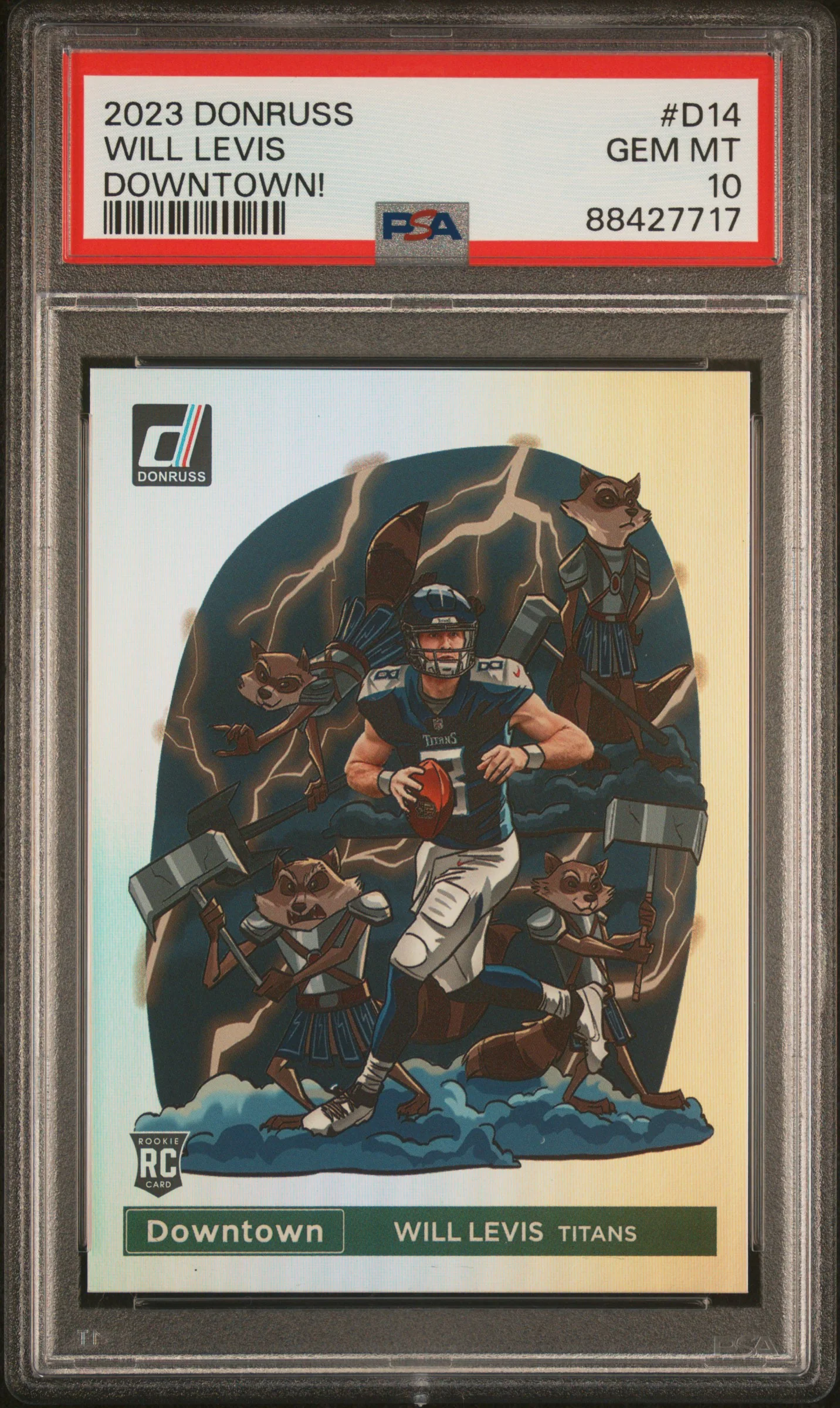 WILL LEVIS | 2023 PANINI DONRUSS DOWNTOWN! D14 | PSA GEM MT 10