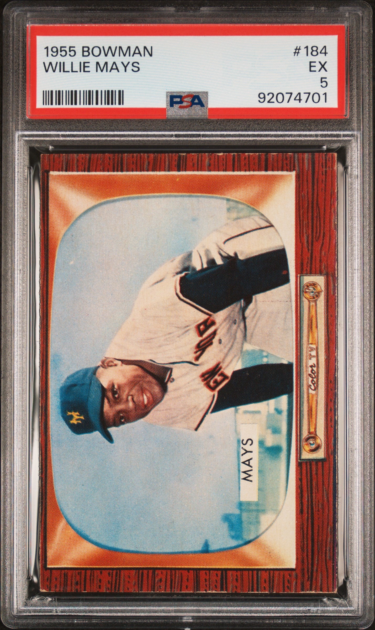 WILLIE MAYS | 1955 BOWMAN 184 | PSA EX 5