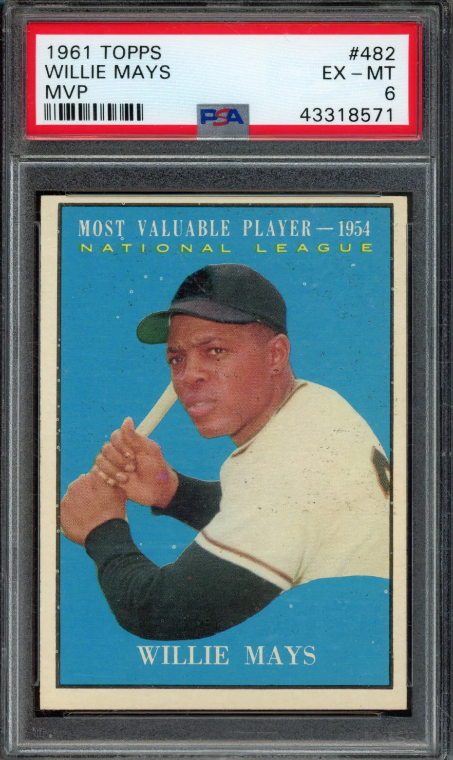 WILLIE MAYS | 1961 TOPPS | PSA EX-MT 6