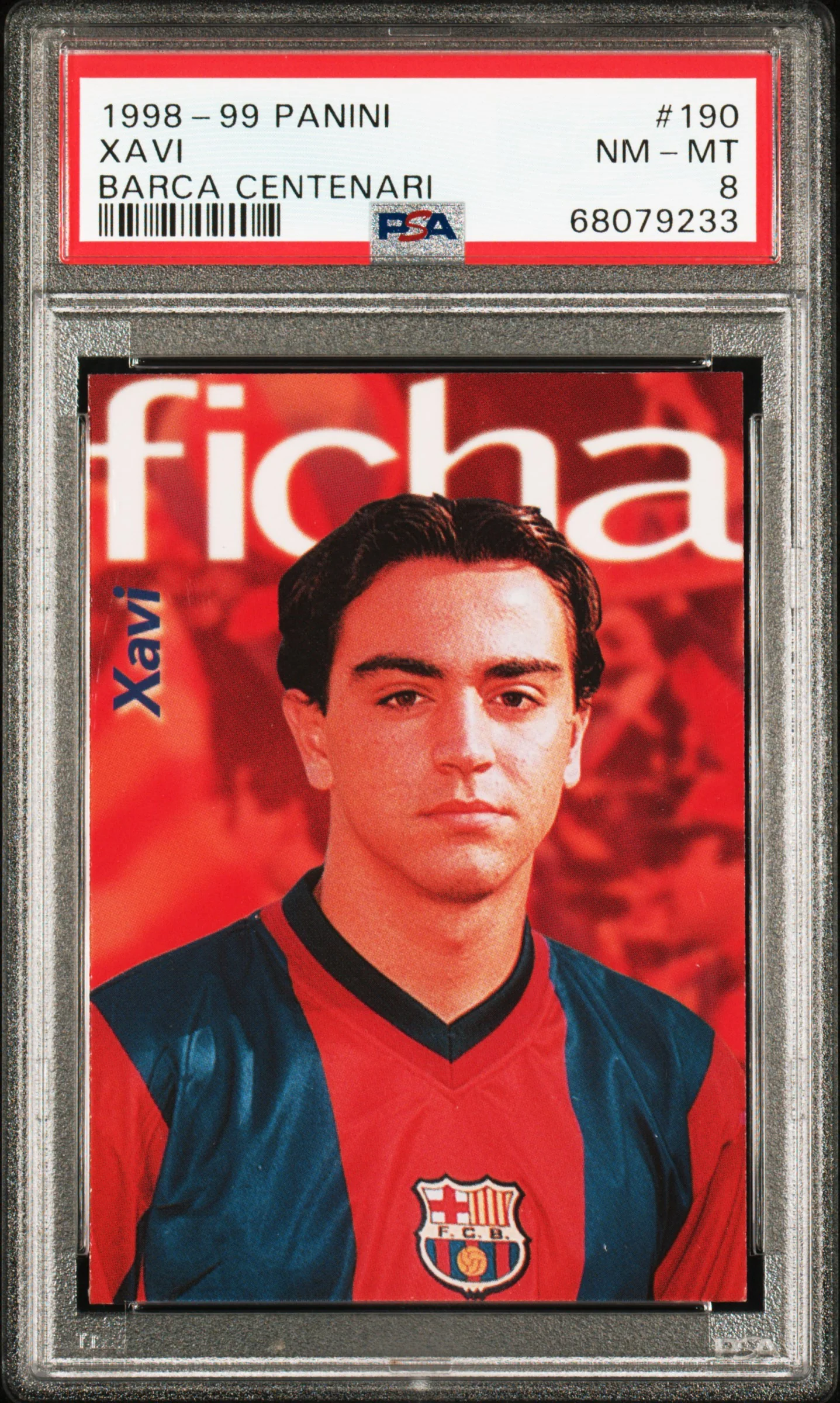 XAVI | 1998 PANINI BARCA CENTENARI 190 | BARCA CENTENARI | PSA NM-MT 8