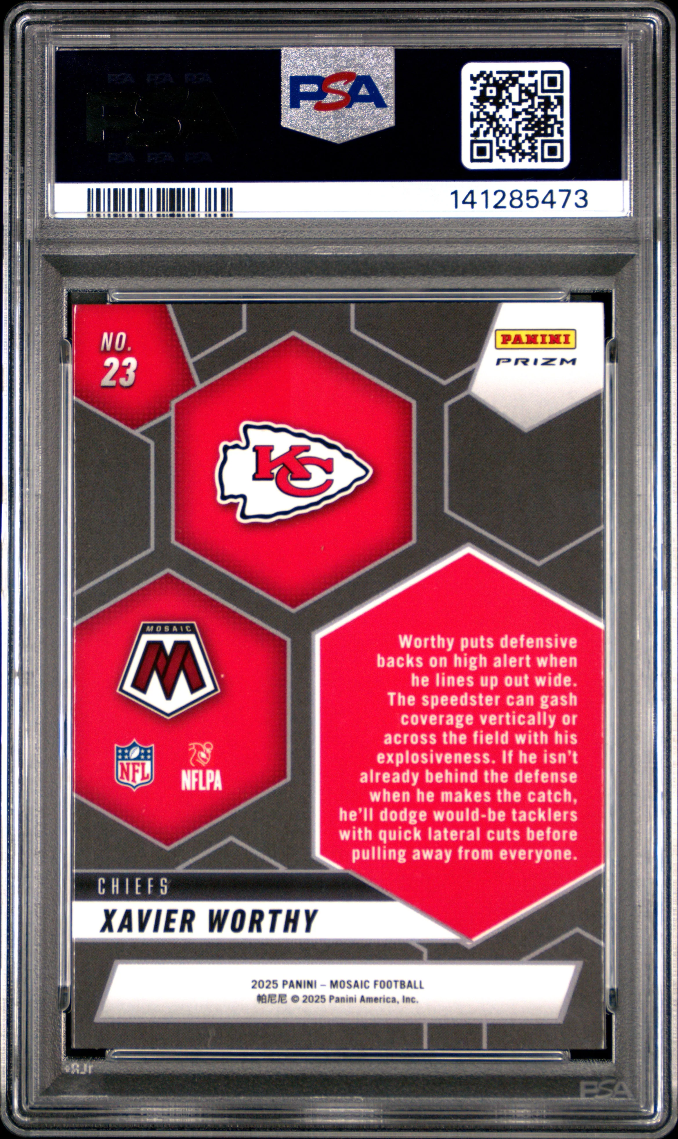 XAVIER WORTHY | 2025 PANINI MOSAIC MONTAGE 23 | MONTAGE-MOSAIC | PSA GEM MT 10 - Image 2